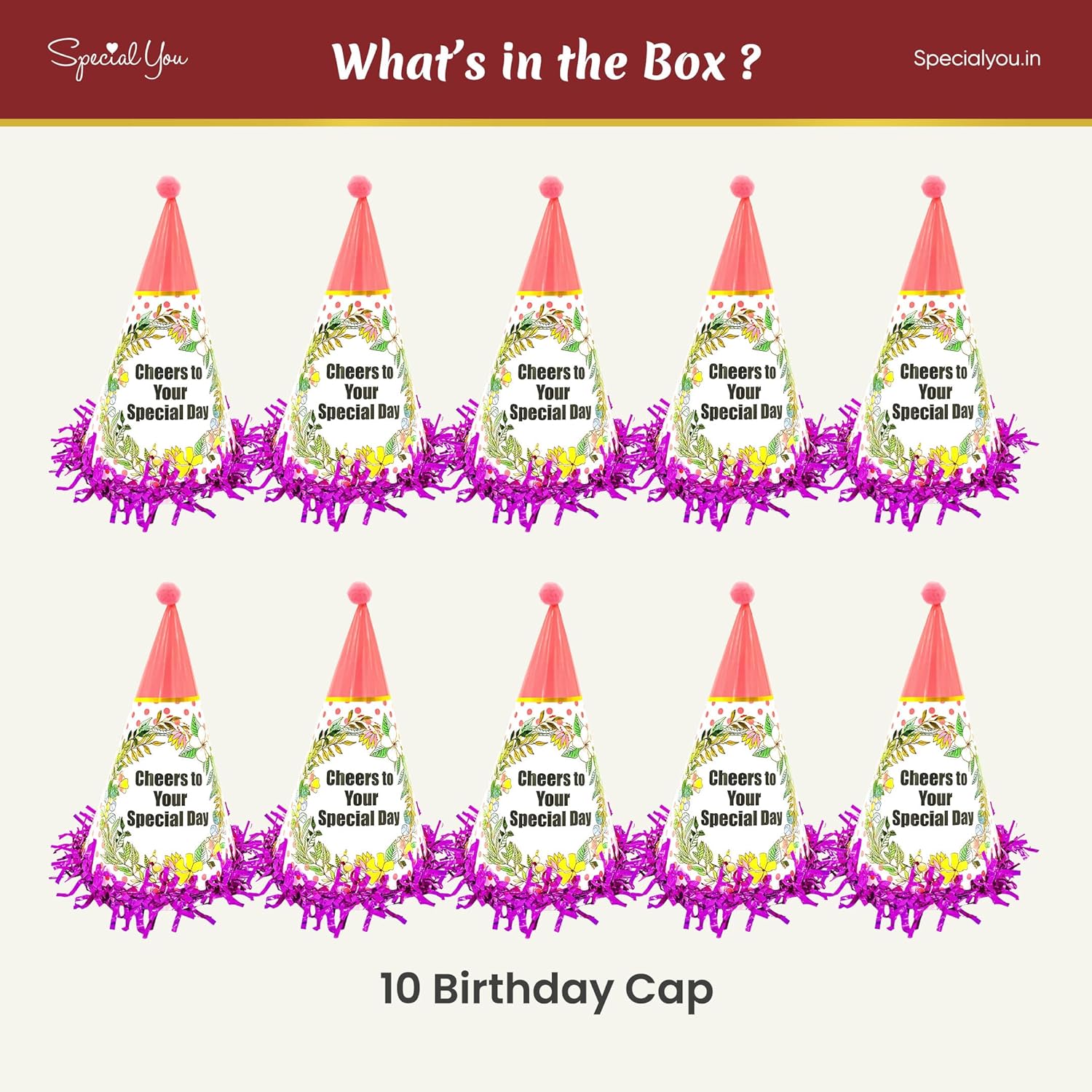 10 birthday caps