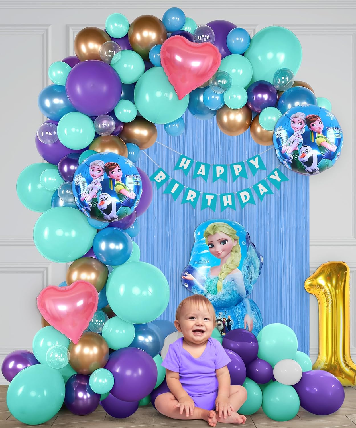 Frozen Elsa's 1st Birthday Party Decoration Kit