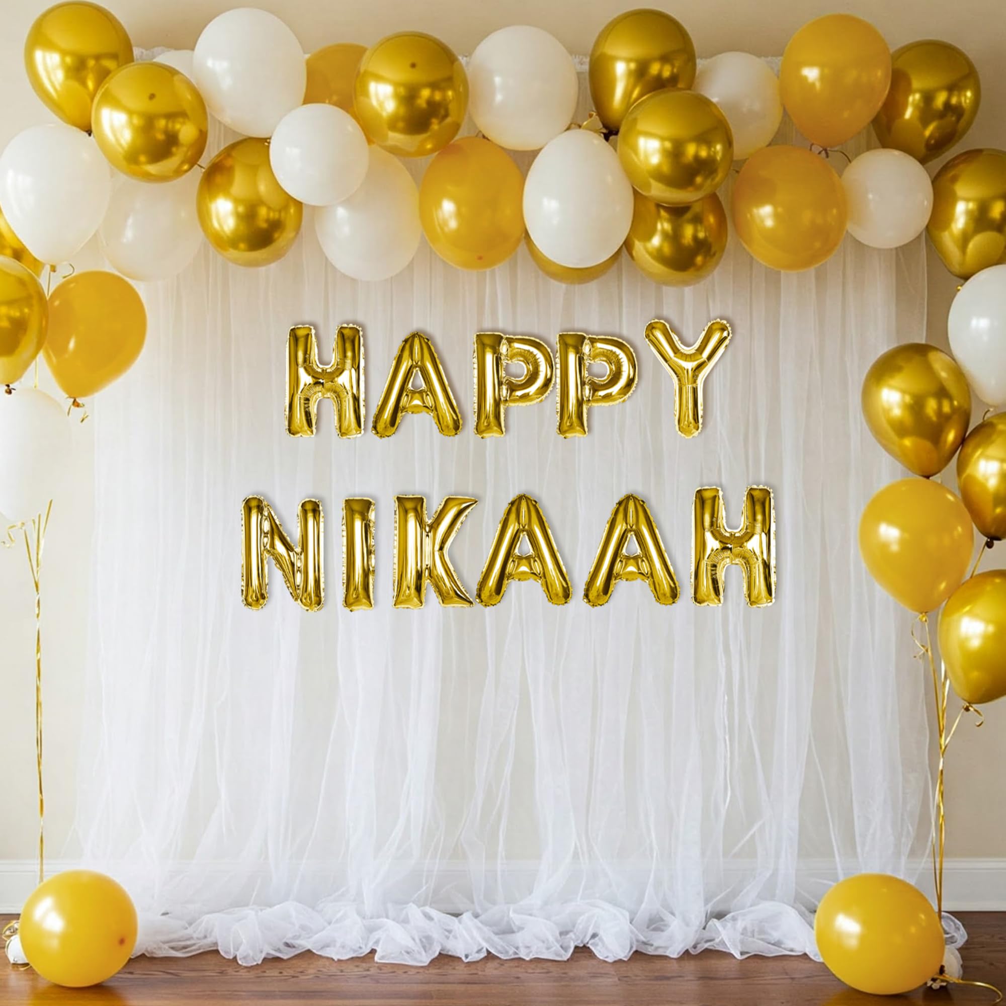 Happy Nikaah Backdrop Curtain for Decoration