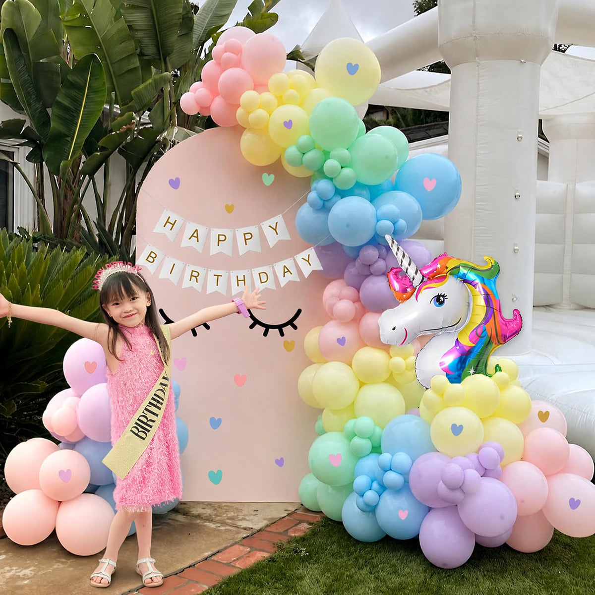 Unicorn Theme Happy Birthday Decorations For Kids