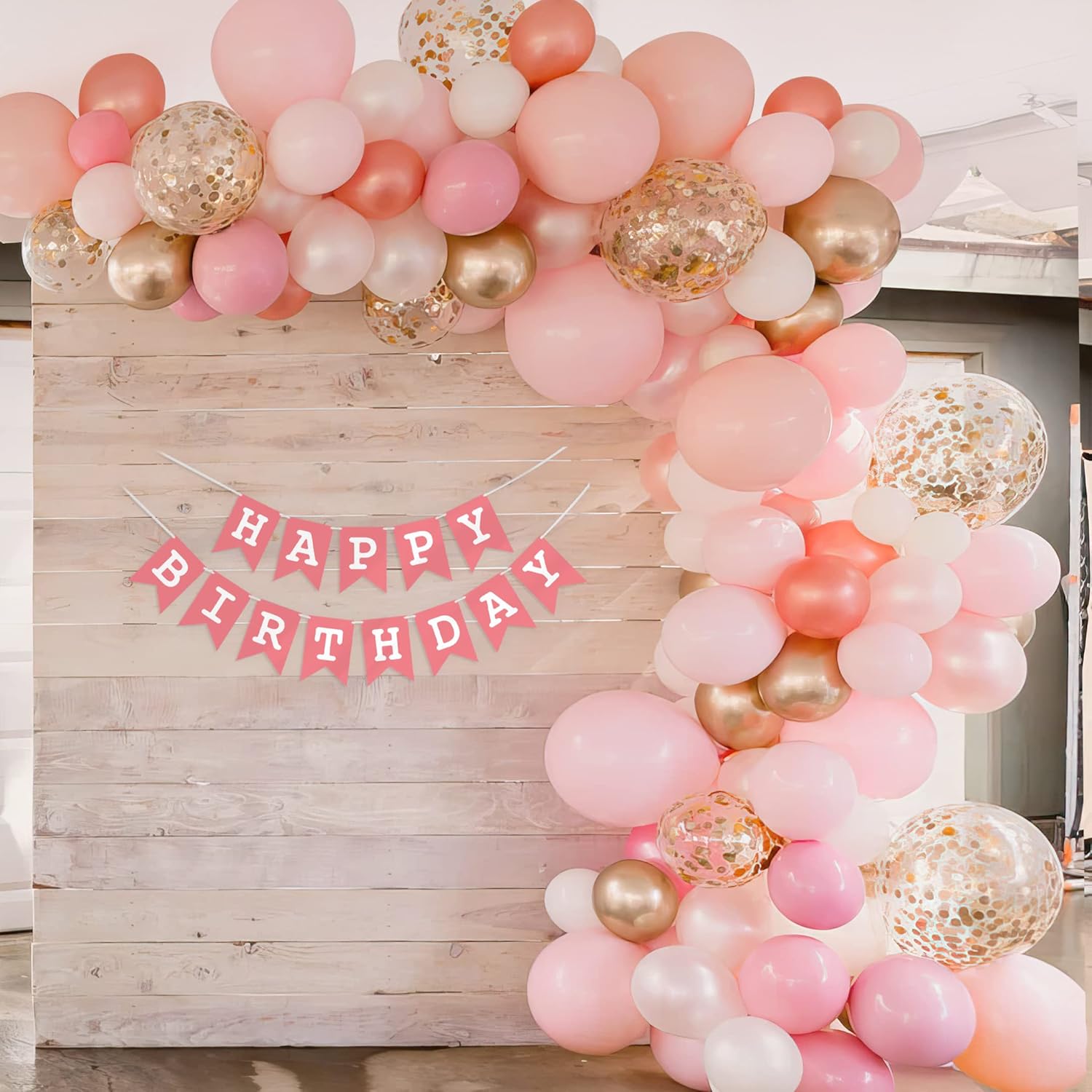 Pink & Rosegold Birthday Decoration Kit