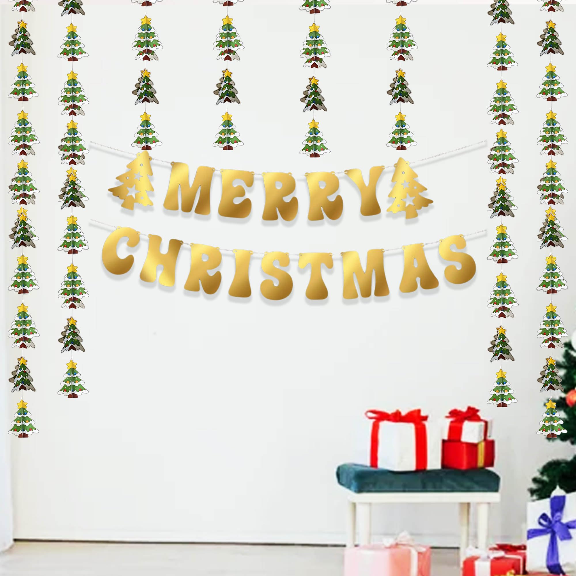 Tree frill with Merry Christmas Banner
