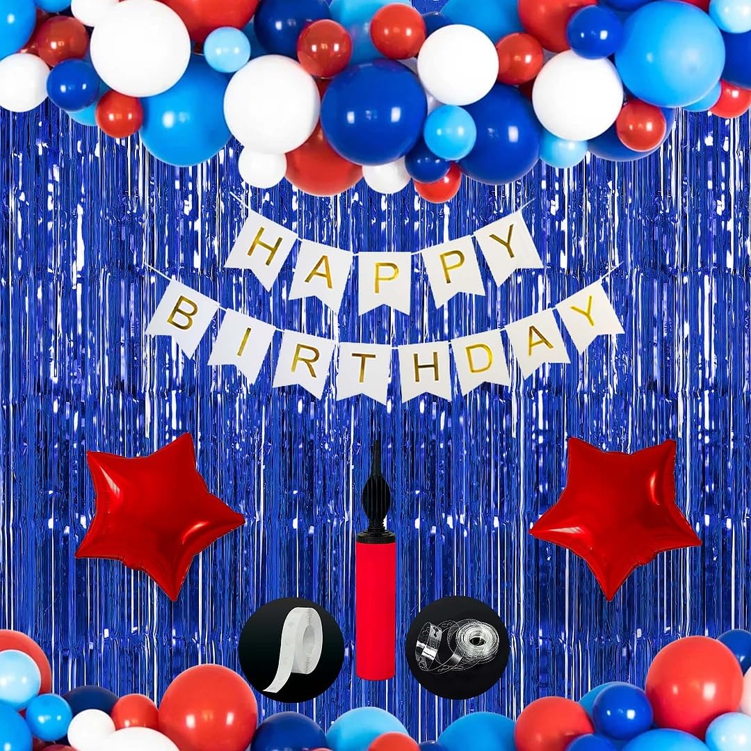 Red and Blue Birthday Decoration kit