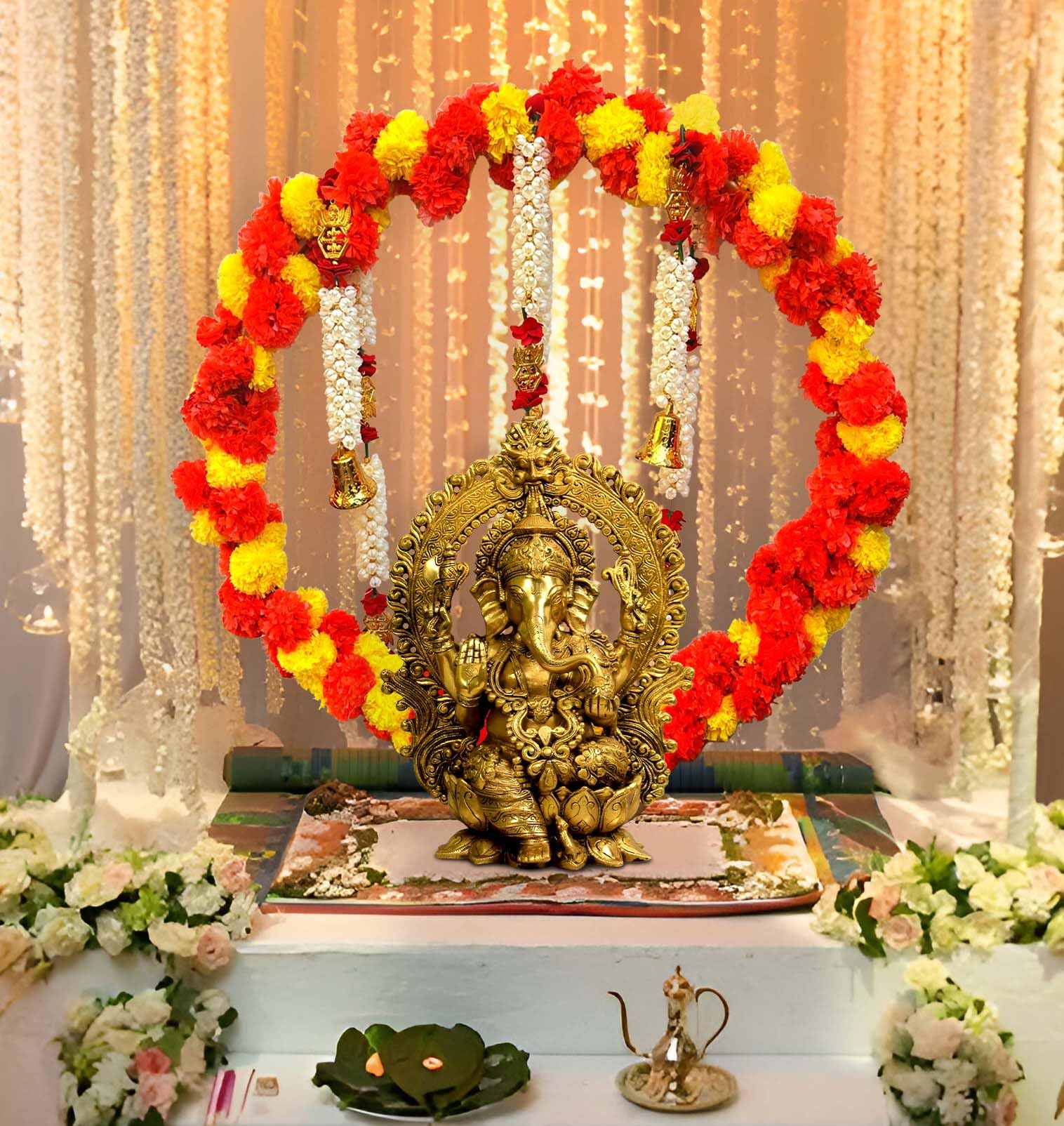PVC Ganpati Decor-8pcs
