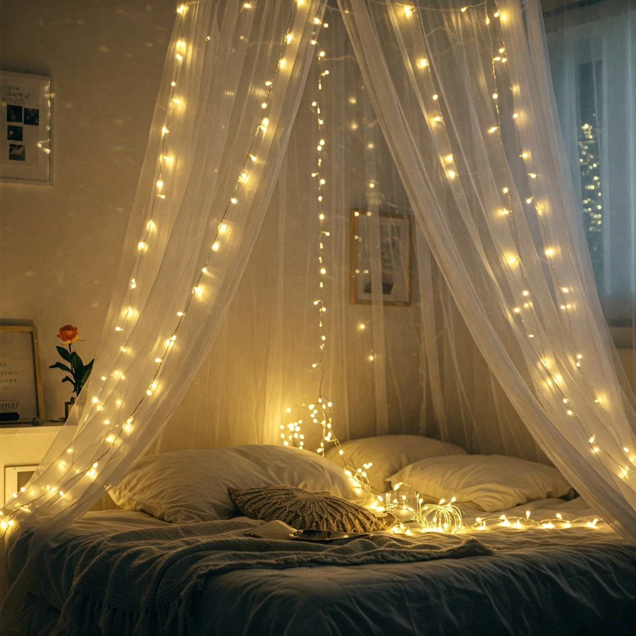 White net Canopy Decoration