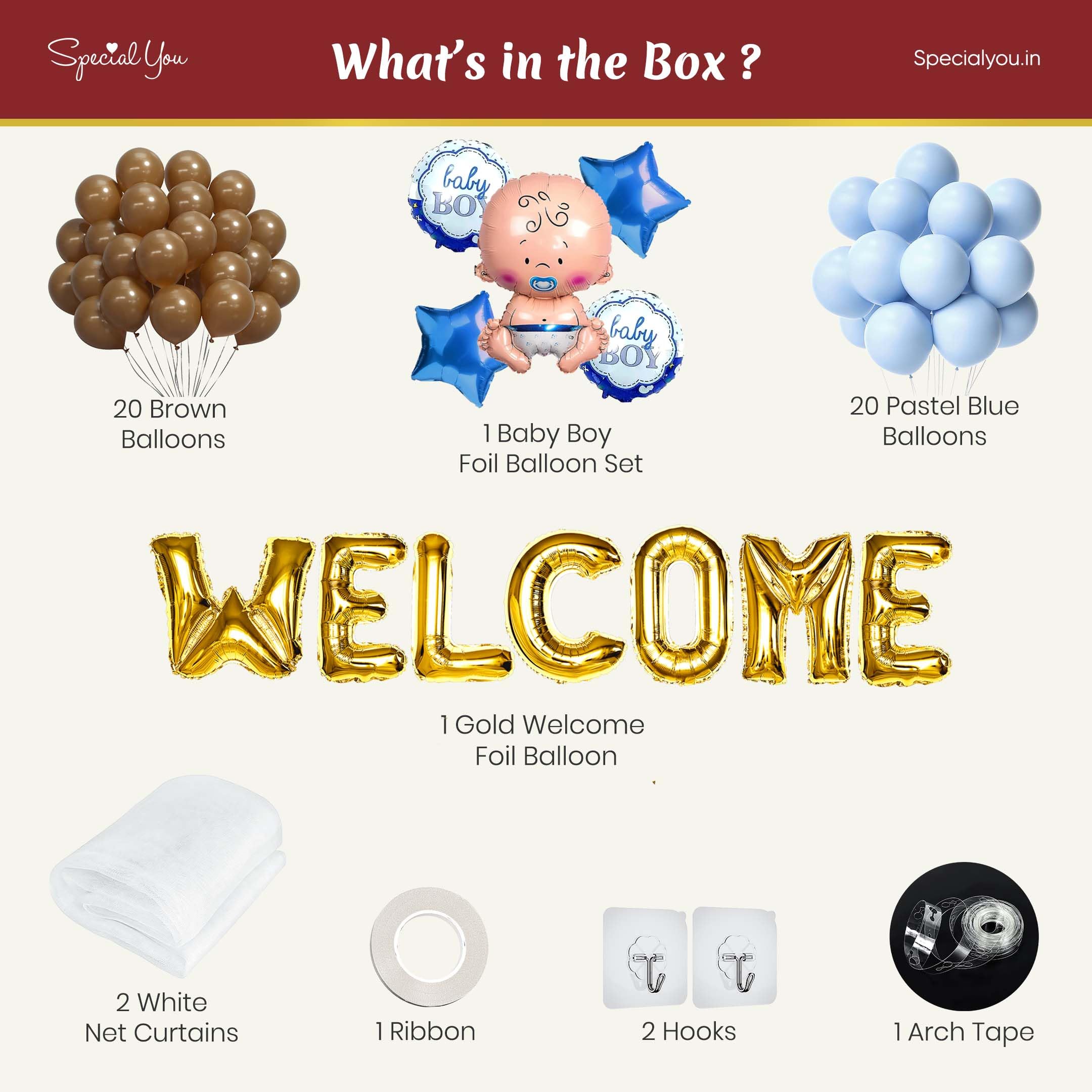Welcome your baby boy with this decor kit