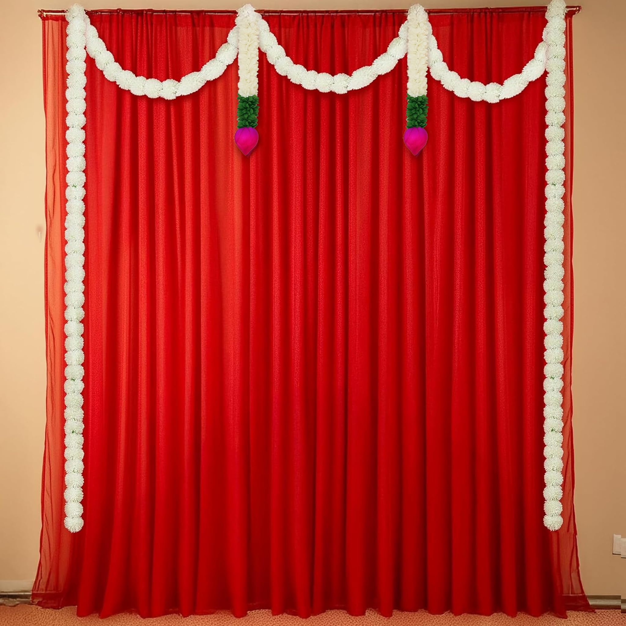 Ganpati Red Backdrop Decor
