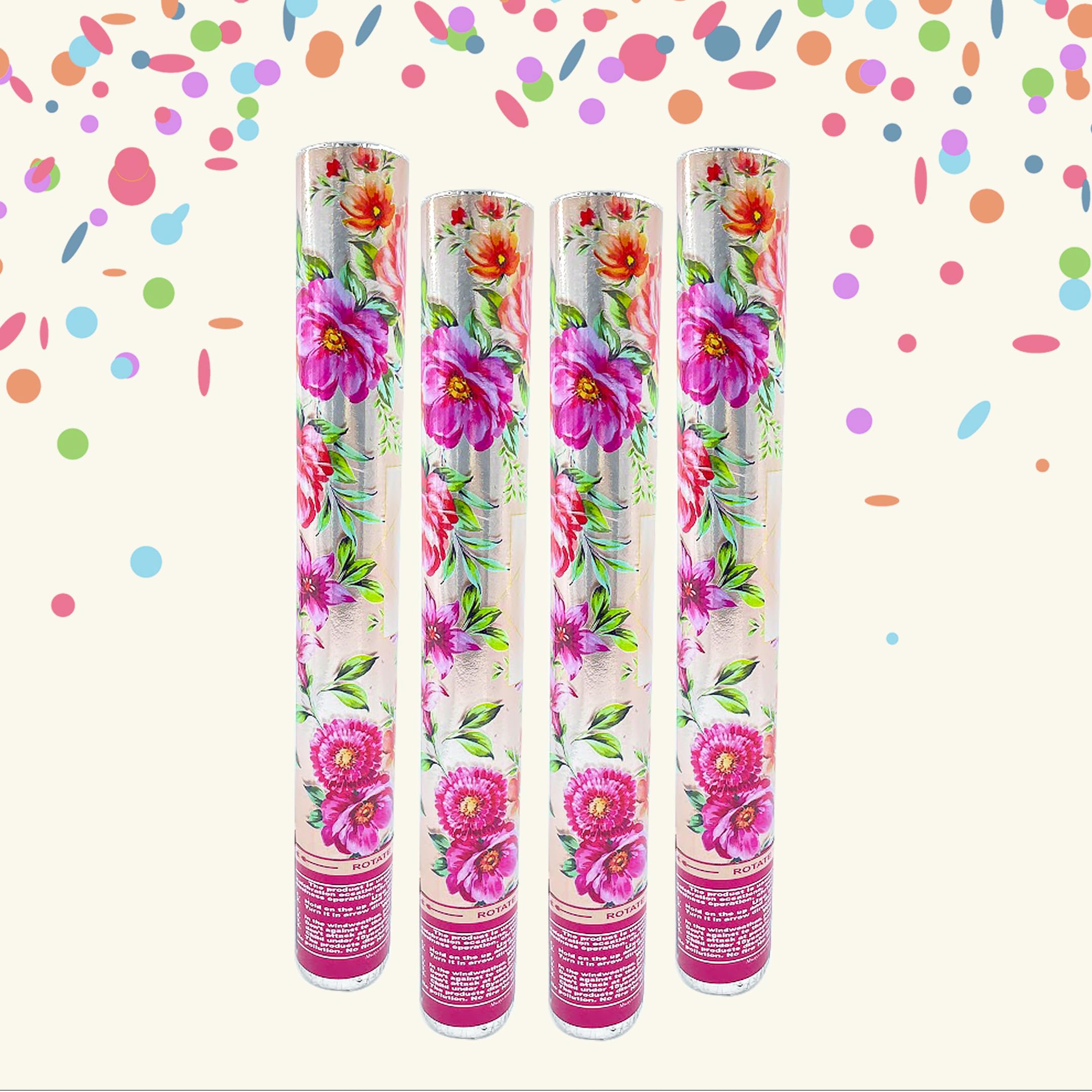 Pack of 4 Multicolor Party Popper