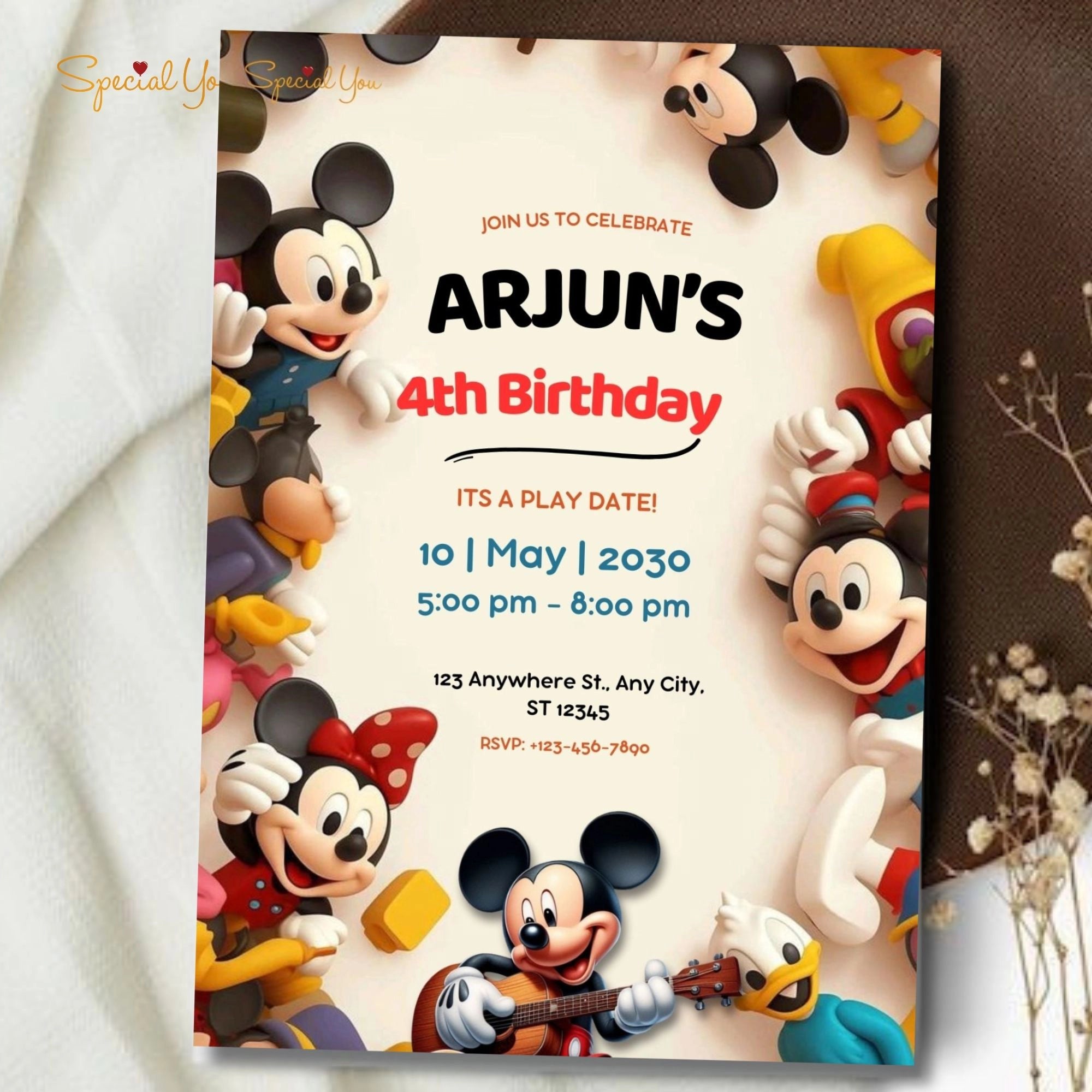 Mickey’s Clubhouse Birthday E-Invite