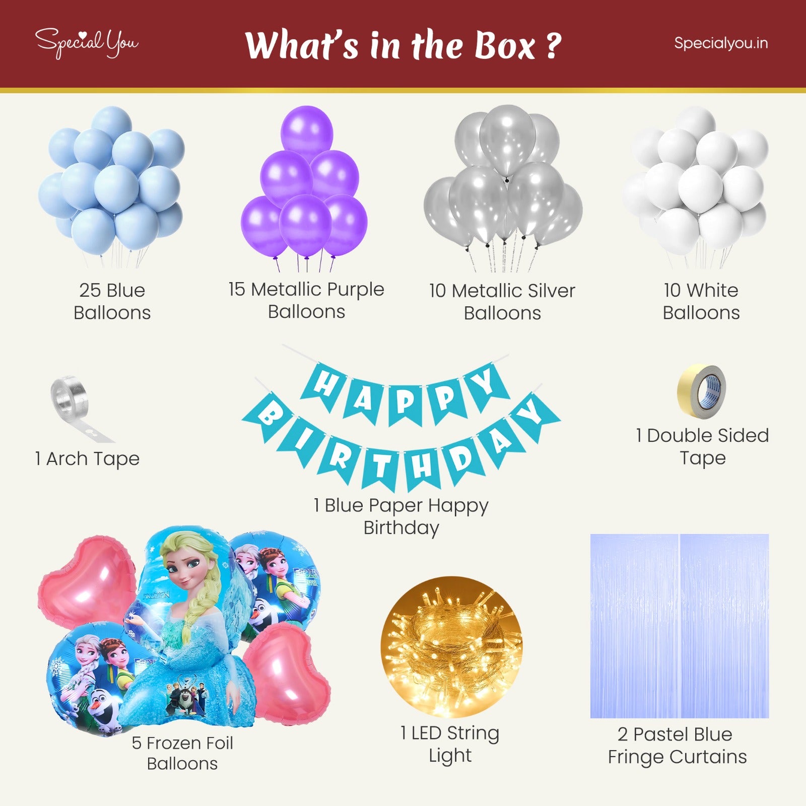 Frozen Theme DIY Birthday Party Decor Combo - Special You