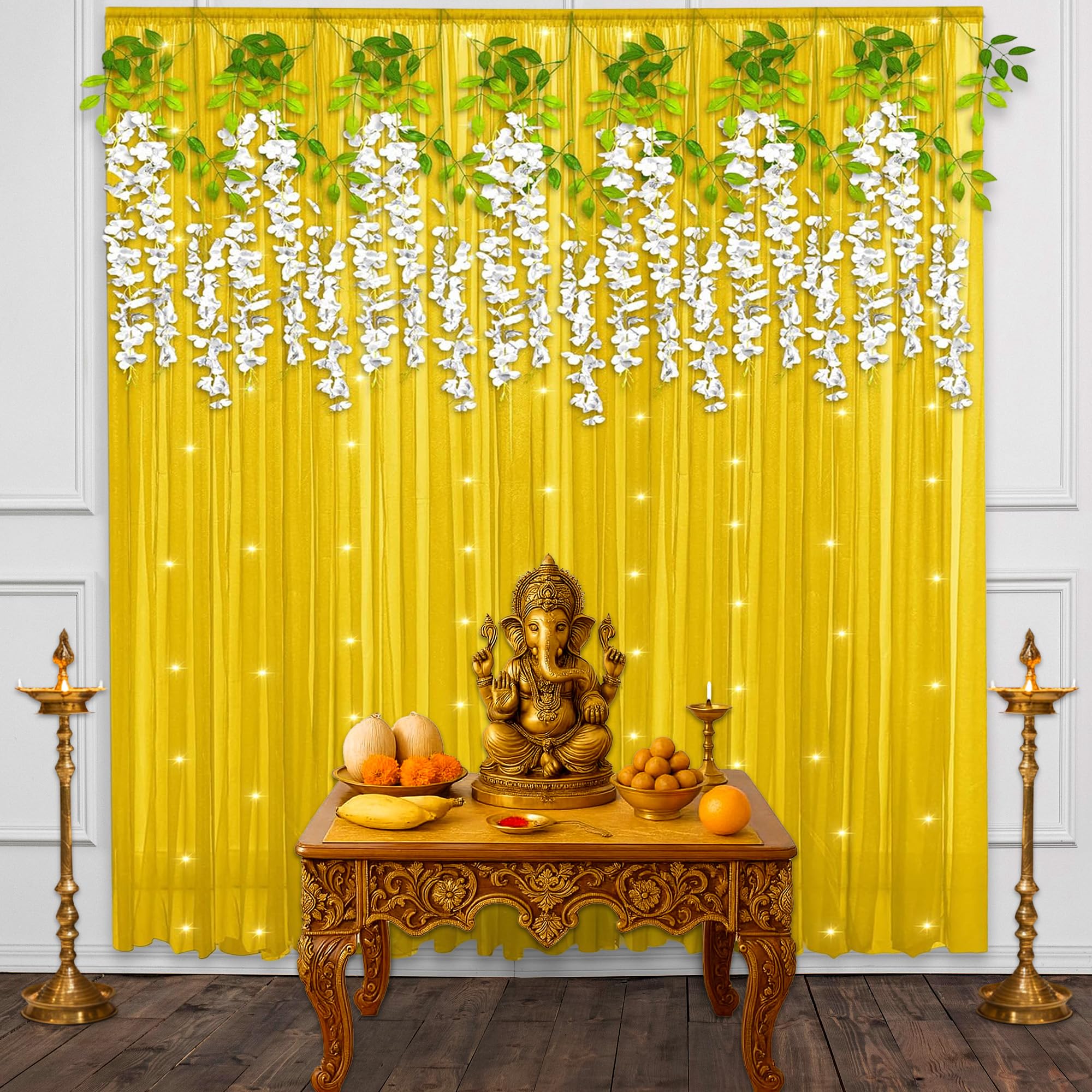 Yellow Backdrop To enhance your Ganesh Chaturthi