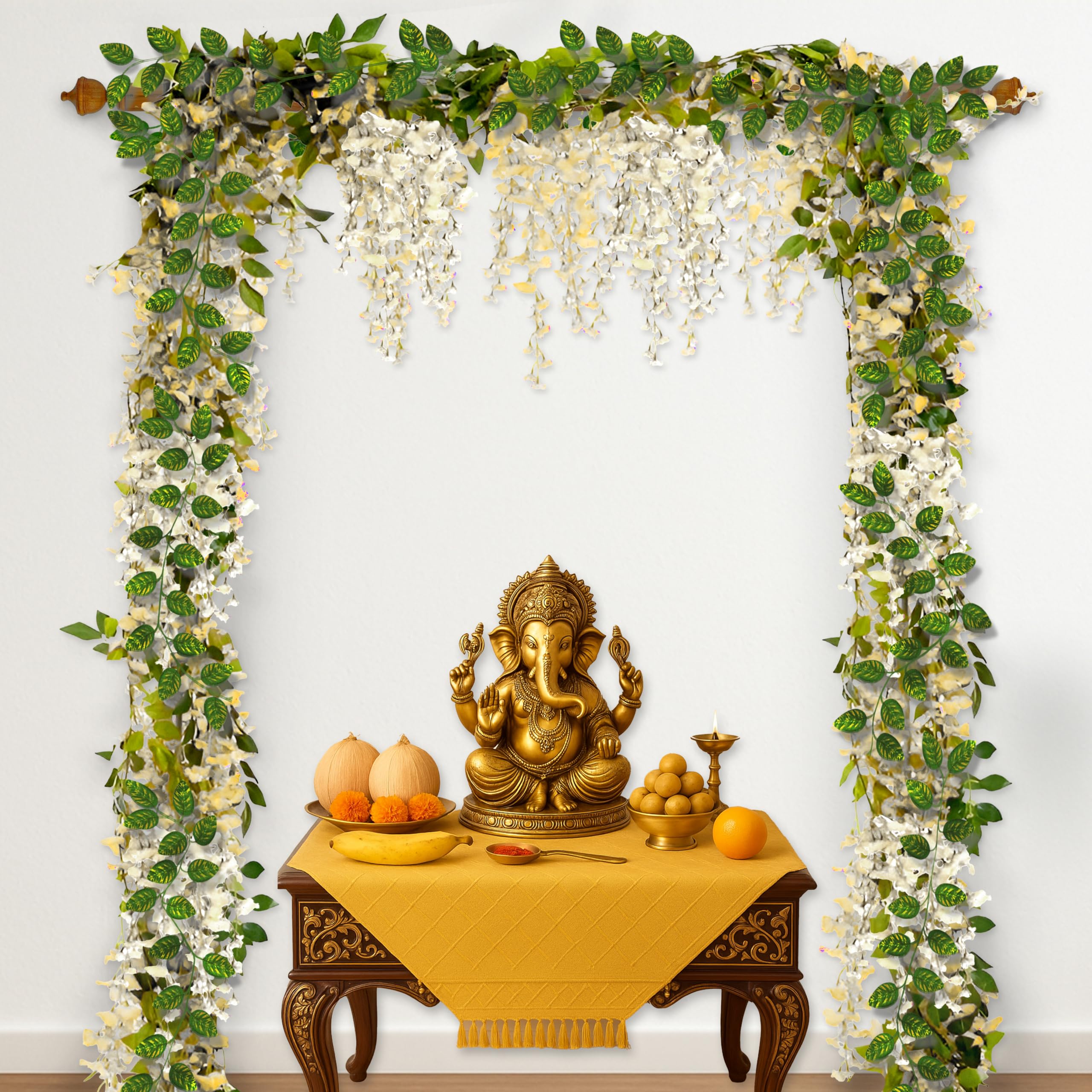 White Blossom Ganpati set