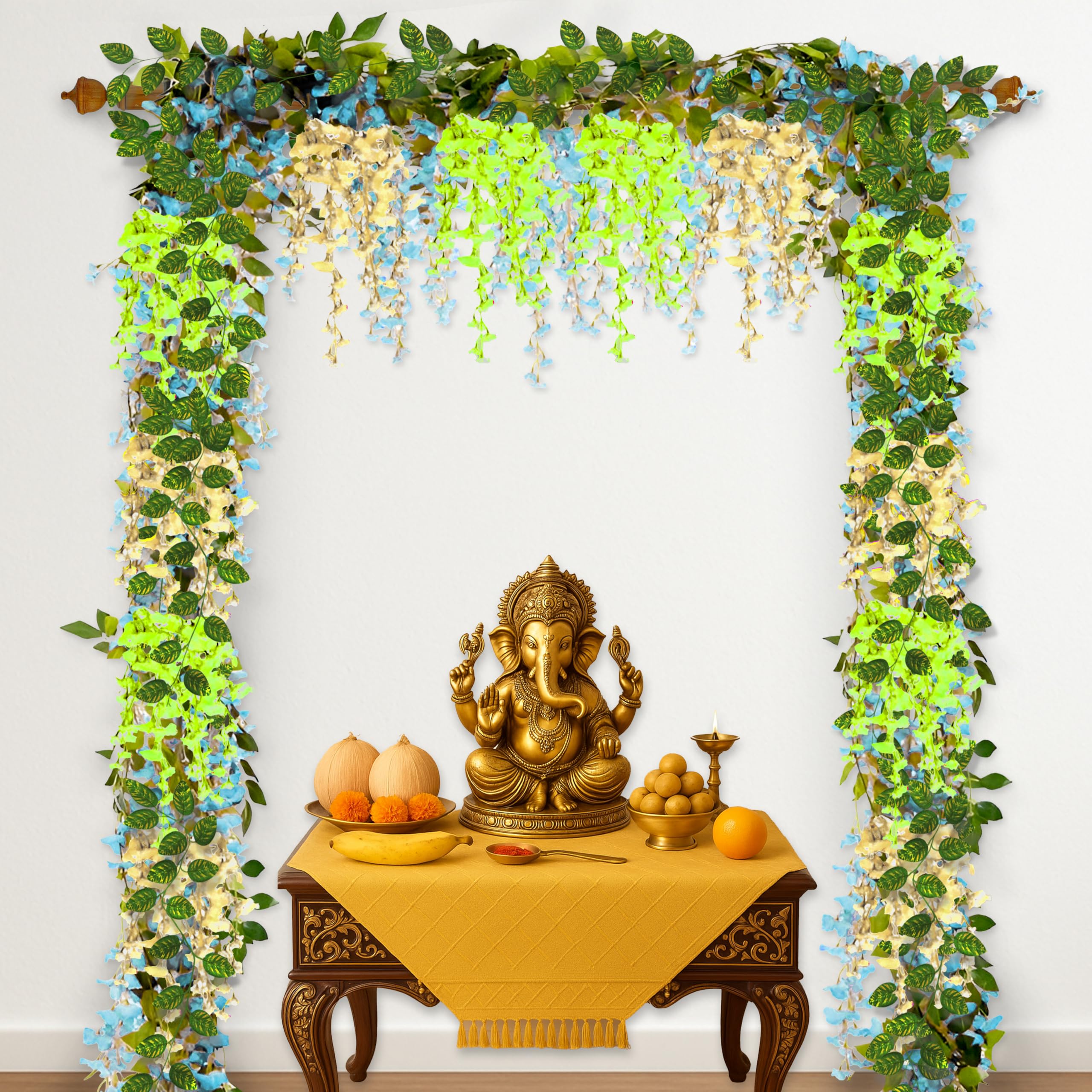 Bright Floral Ganpati Mandap