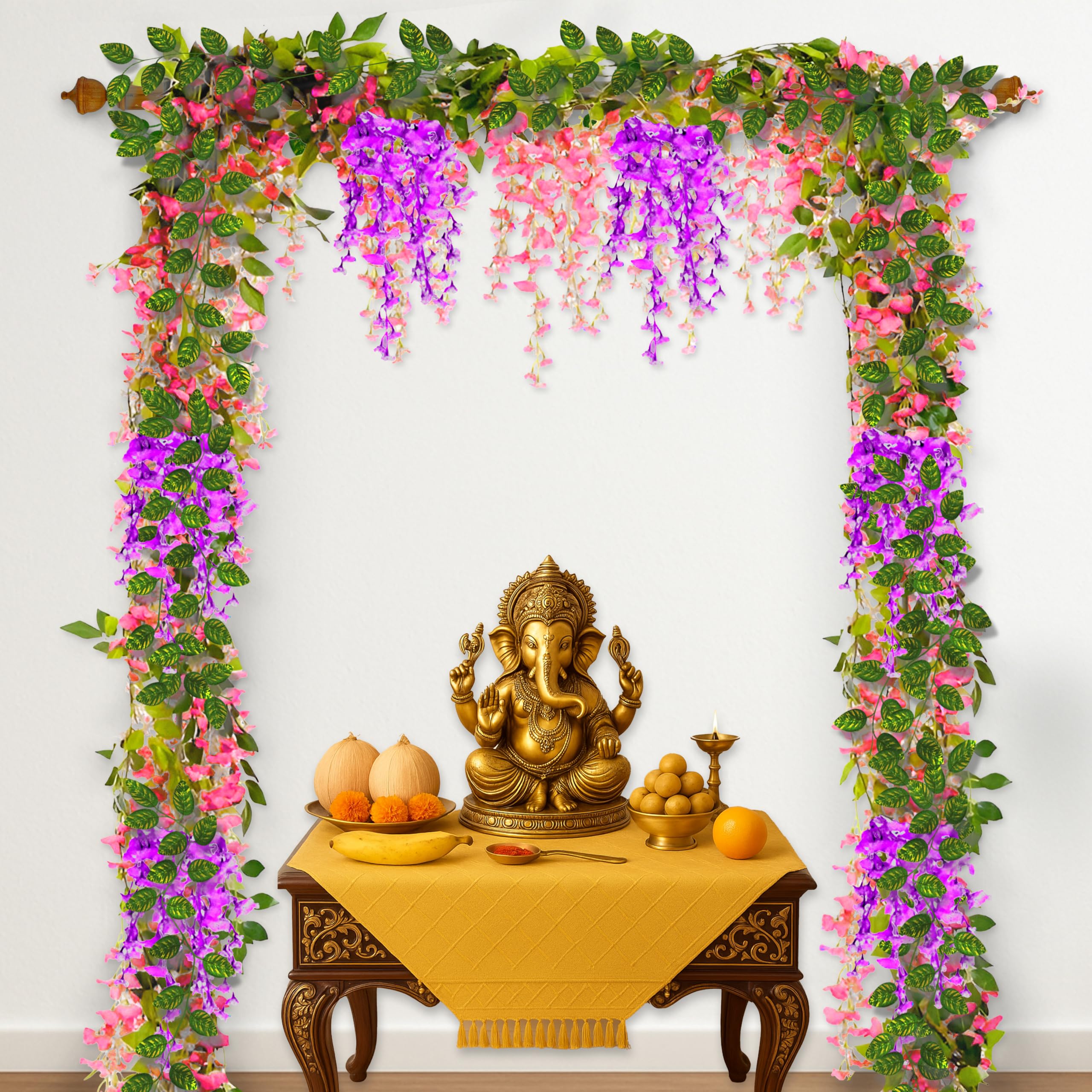Pink Purple Ganpati Decor
