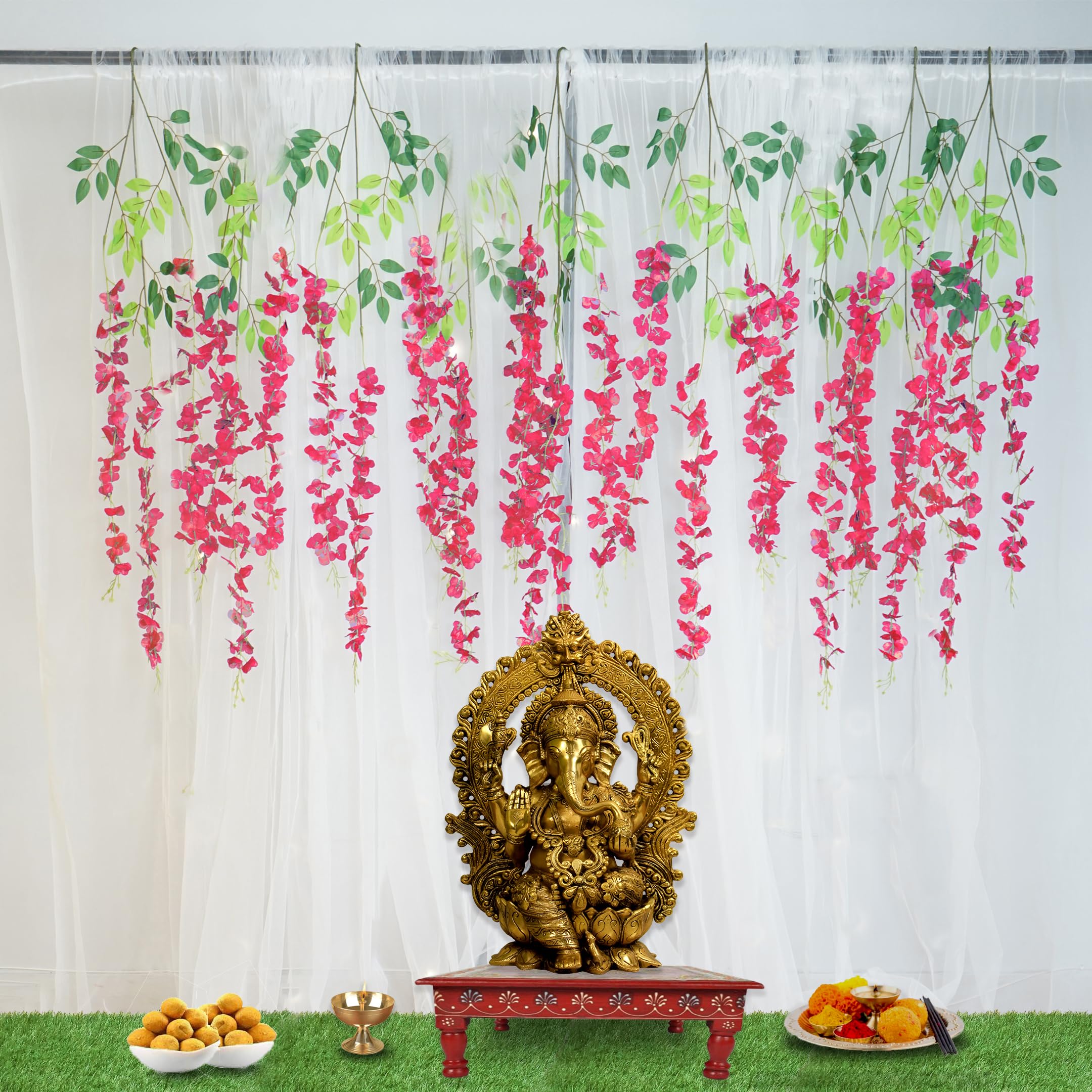 Pink Wisteria Ganesh Decor