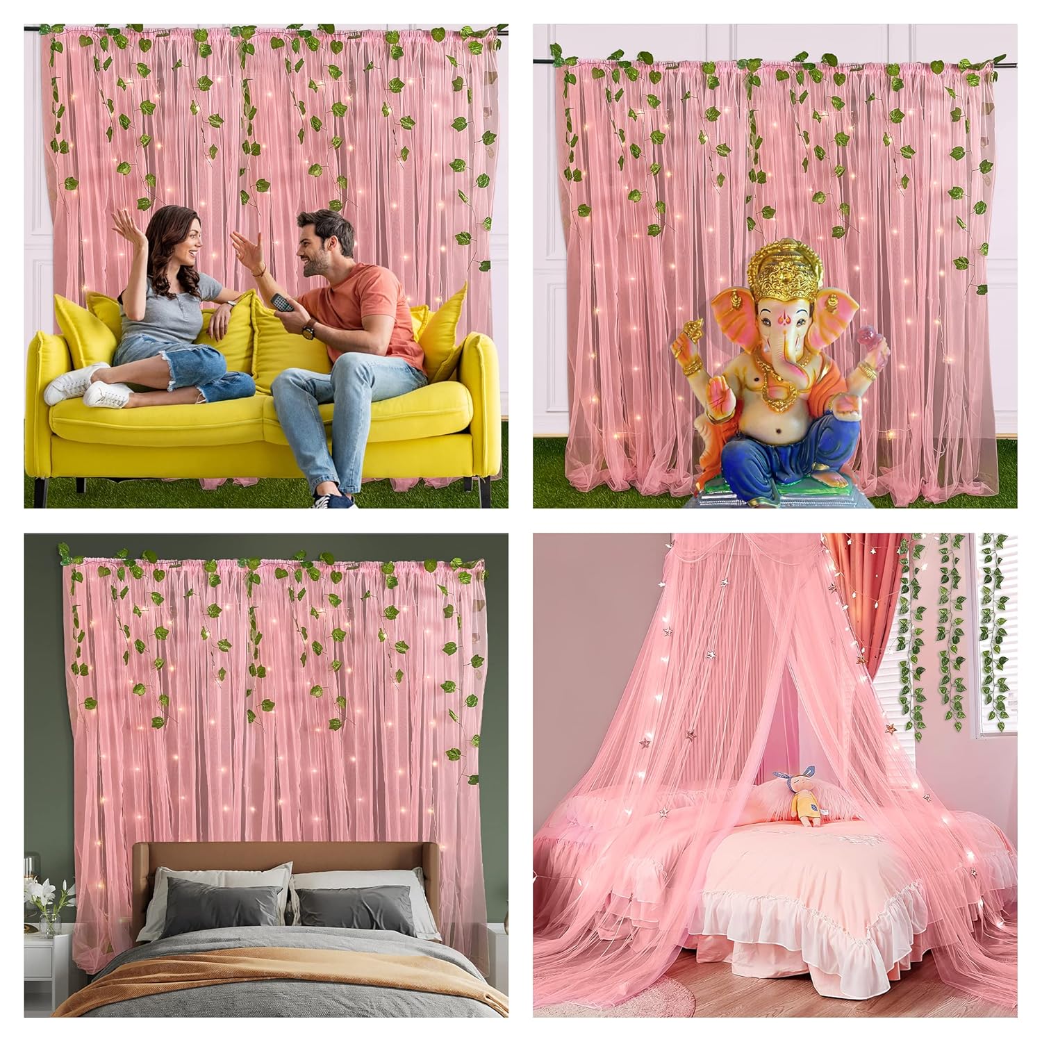 Brighten your décor with a pink backdrop