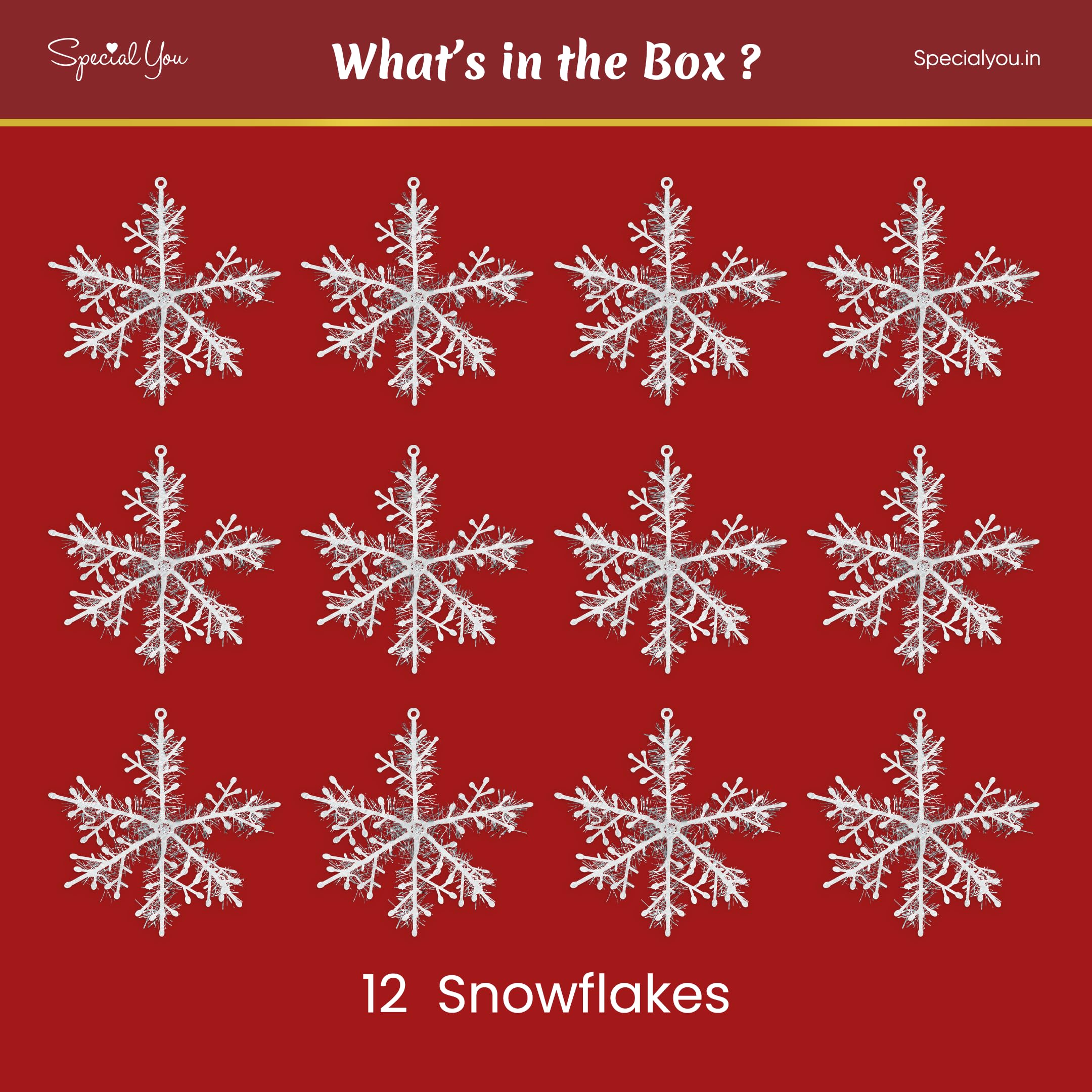 12 snowflakes