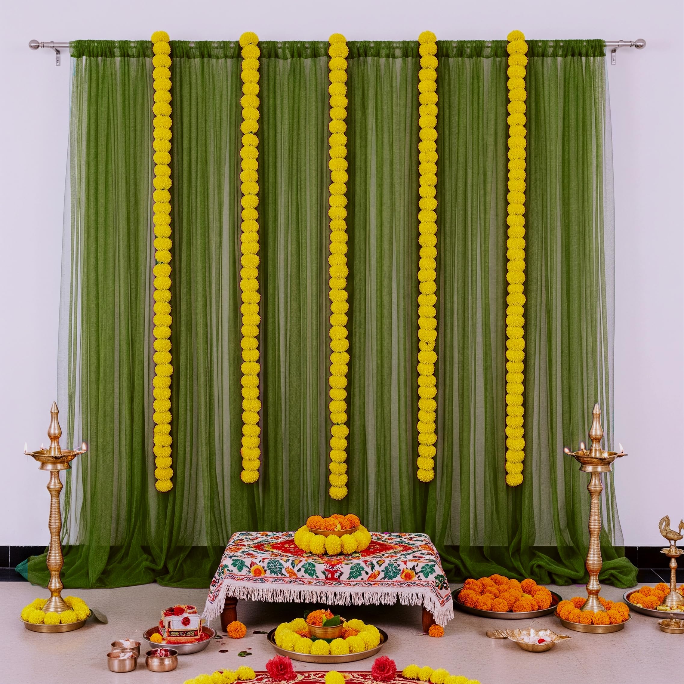 Green Grace Ganpati Look