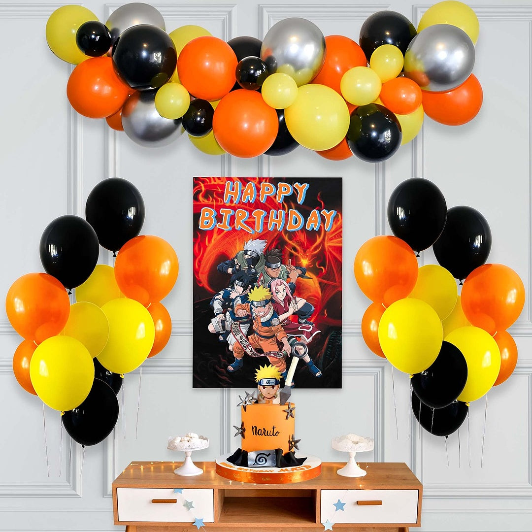 Naruto Theme Birthday Decor Kit for Anime Fans