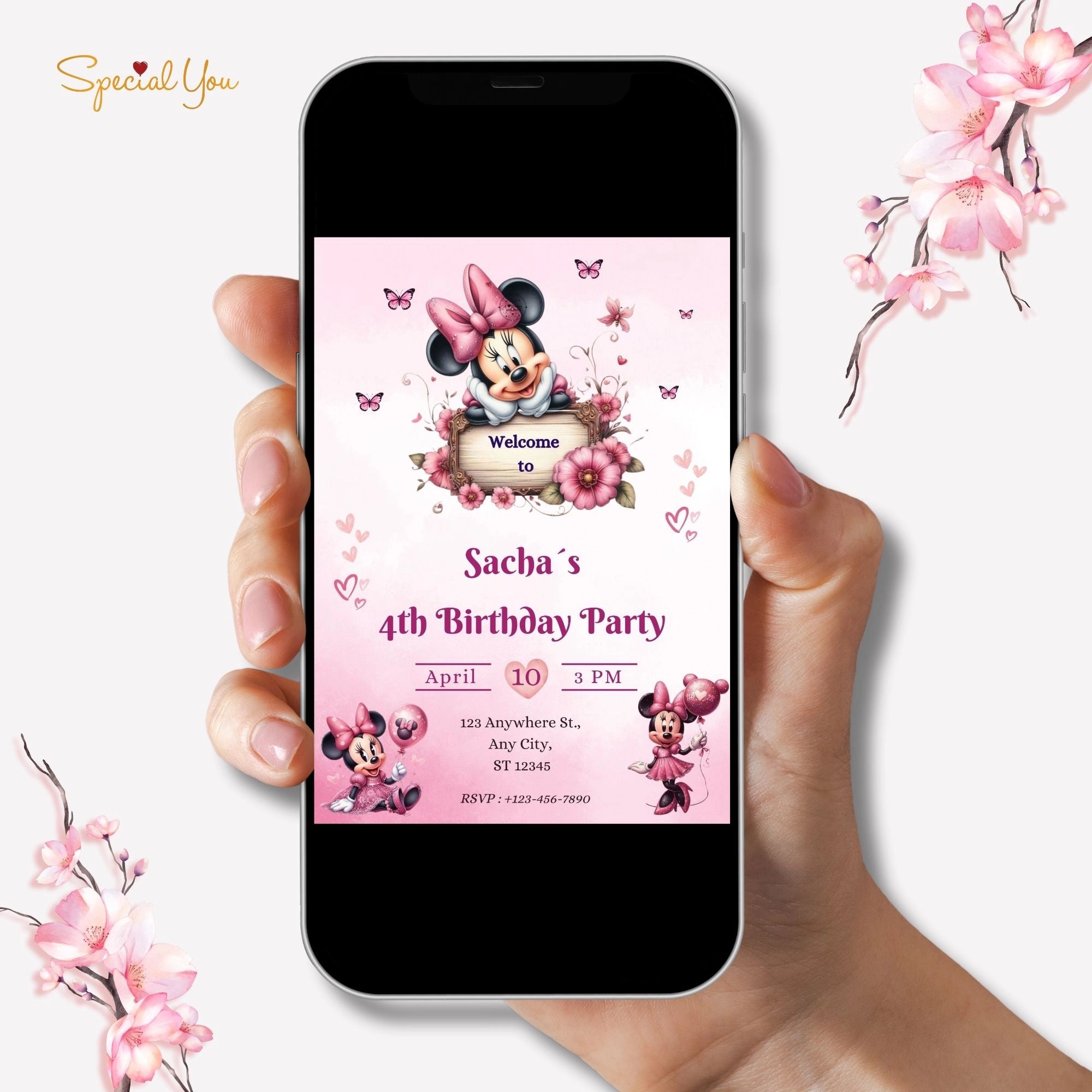 Minnie Birthday Theme E-Invite