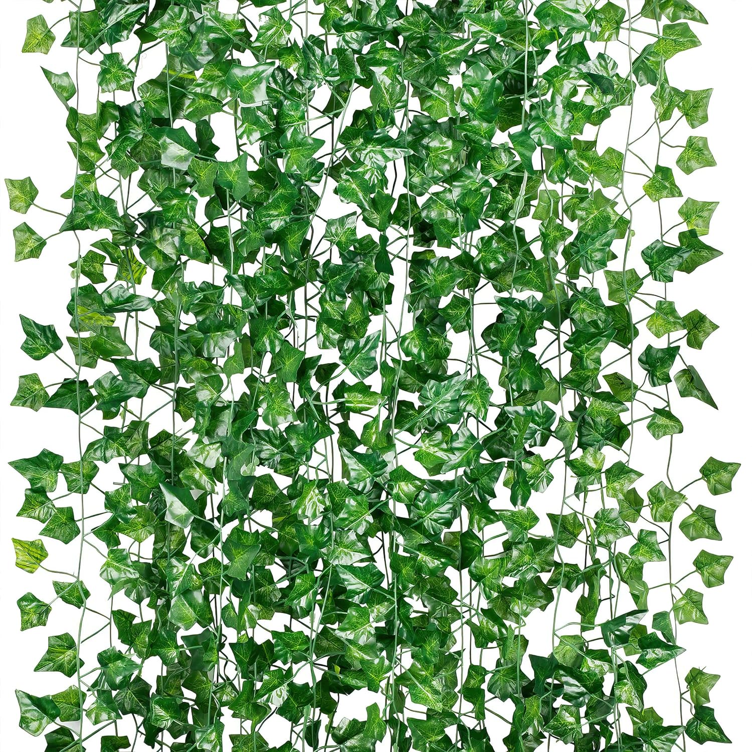 Artificial Green Leaves Vines for Decoration Wall - 6 Pieces