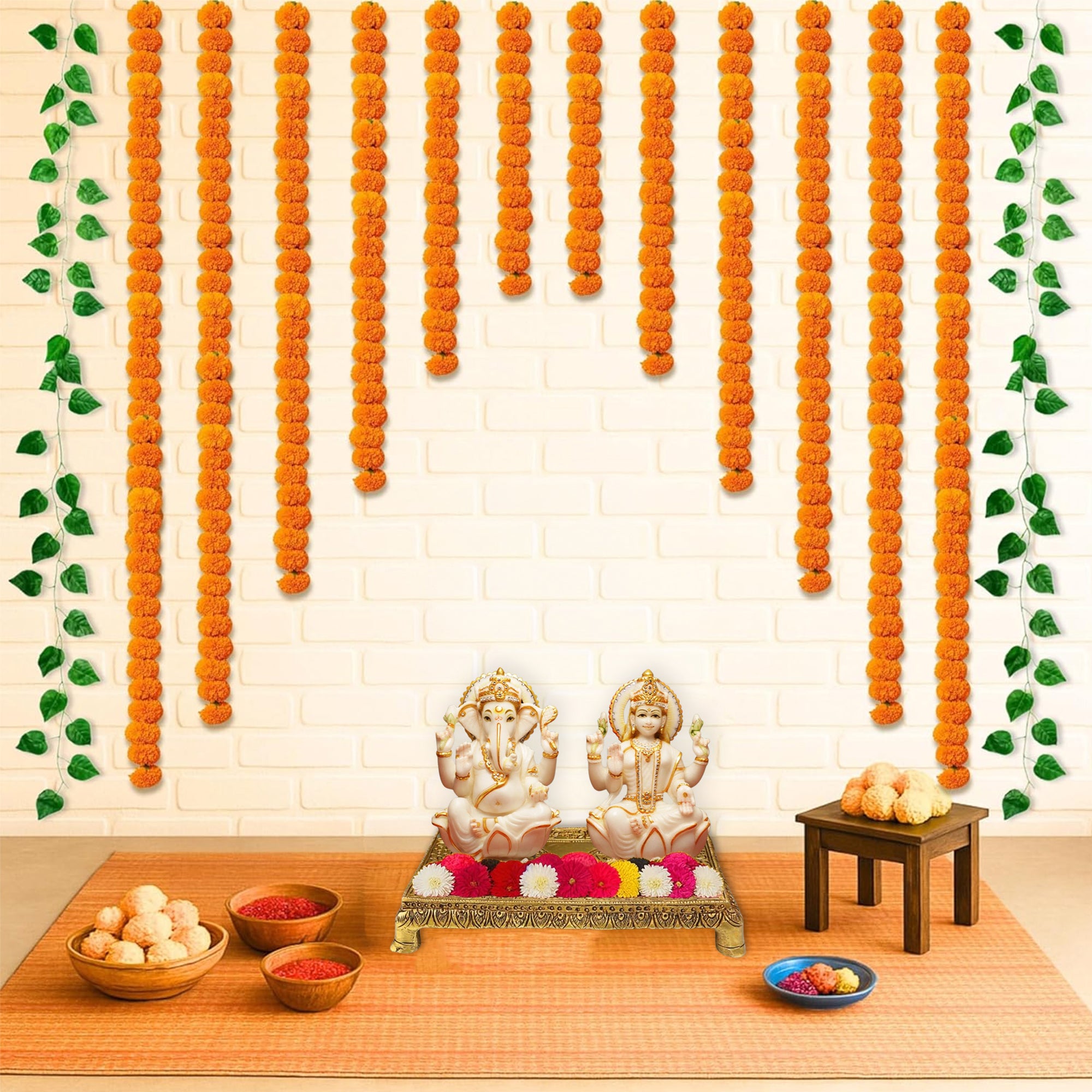 Vines and Marigold Diwali Decor