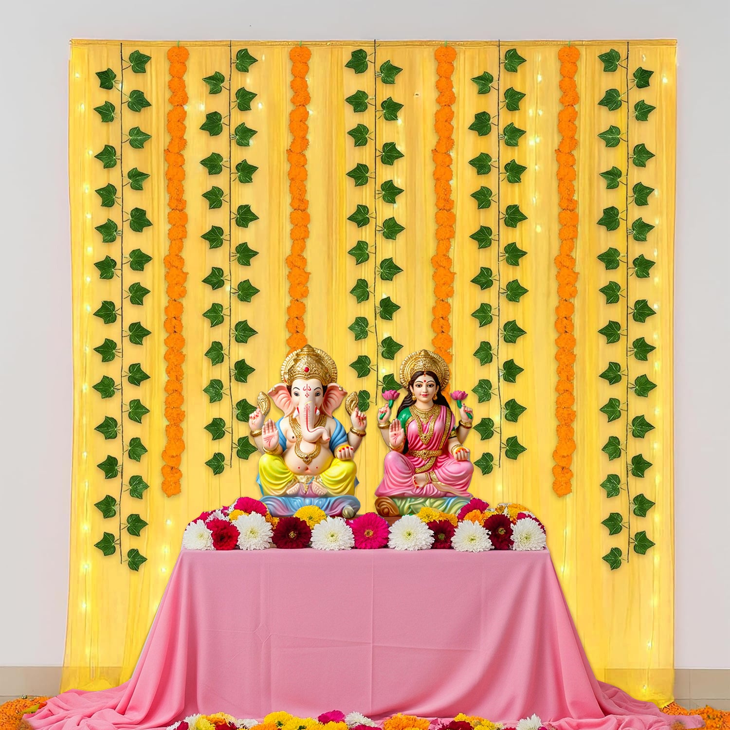 Vibrant Yellow Floral Setup