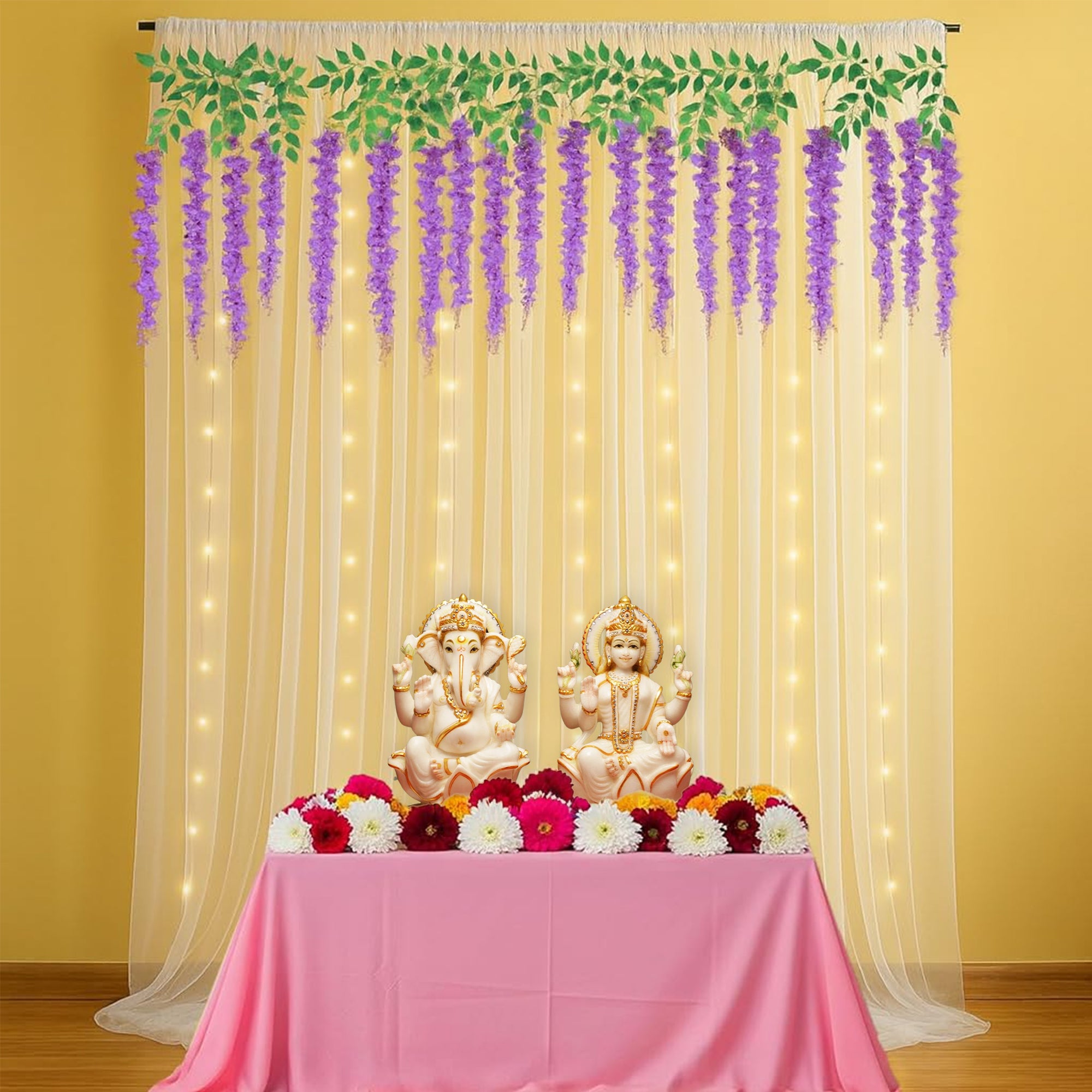 Purple Wisteria Diwali Decor