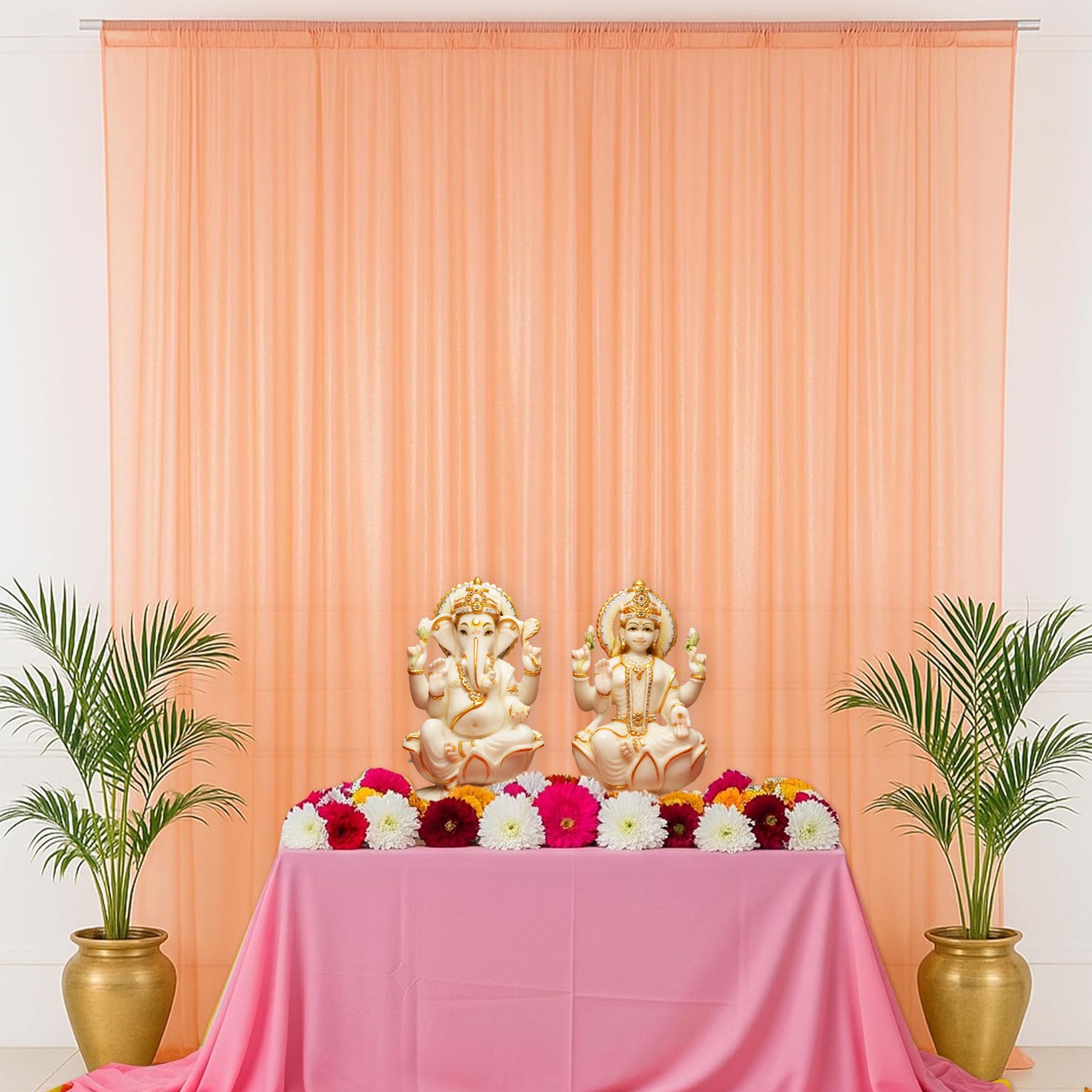Peach Festive Decor-3pcs