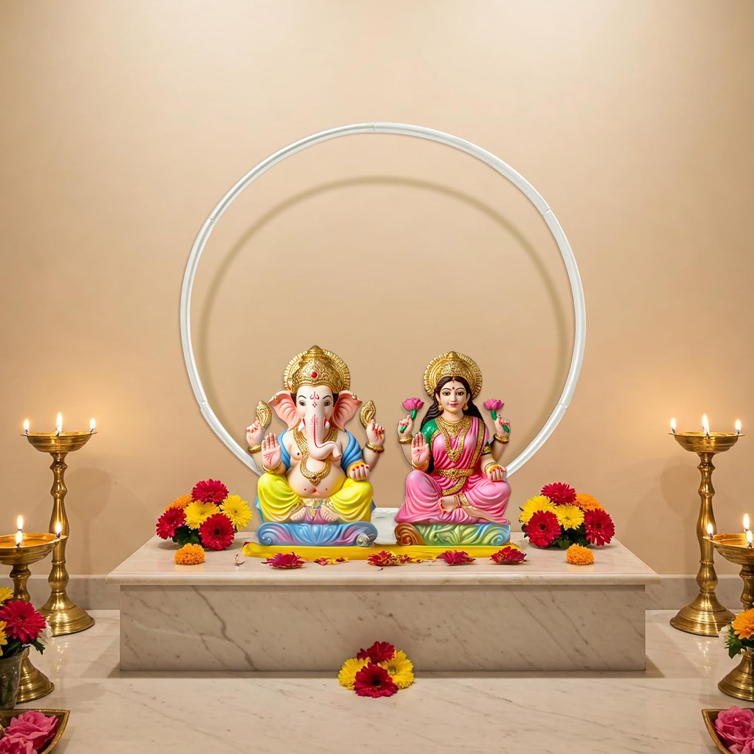 Diwali PVC Round Stand Decor
