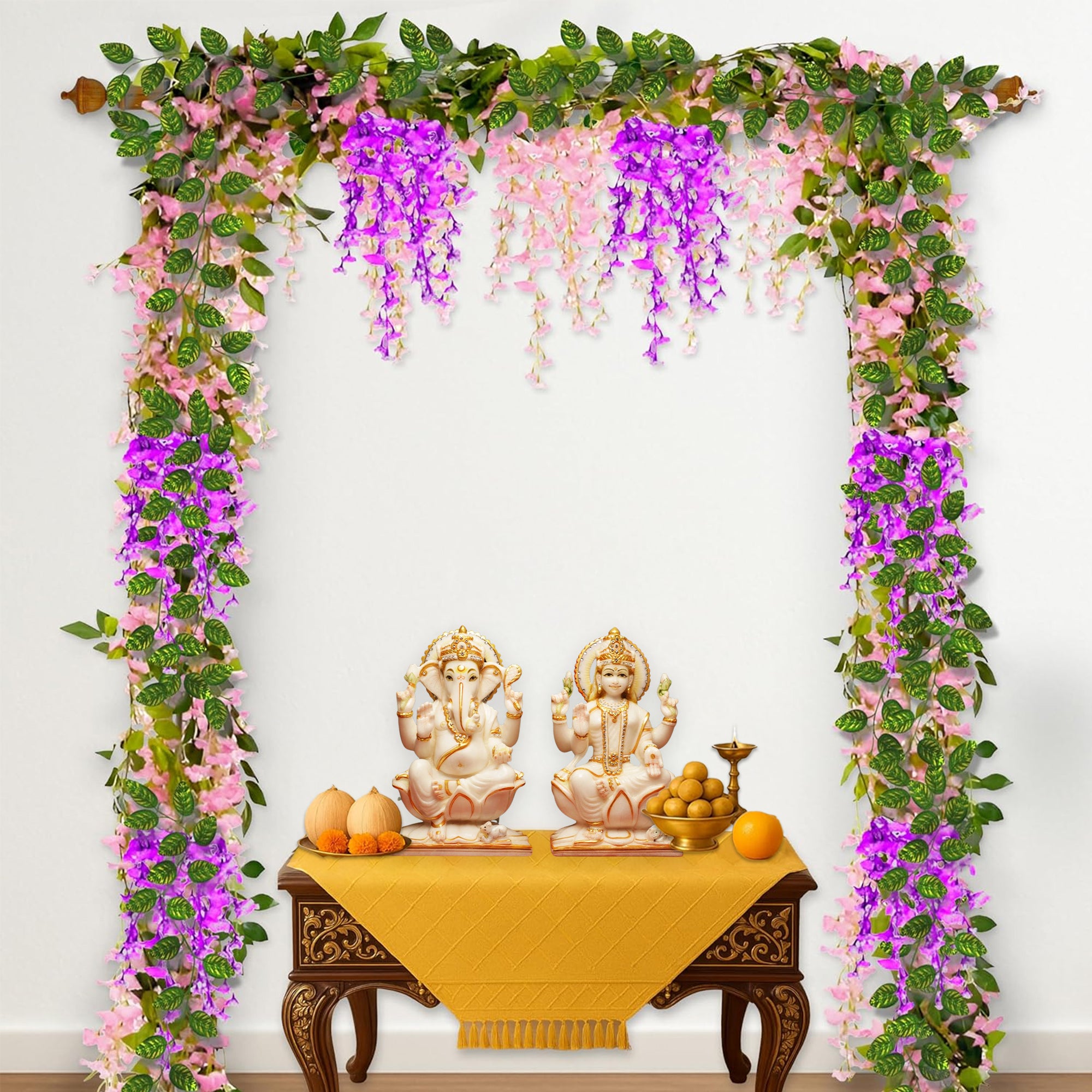 Light Pink Purple Diwali Decor