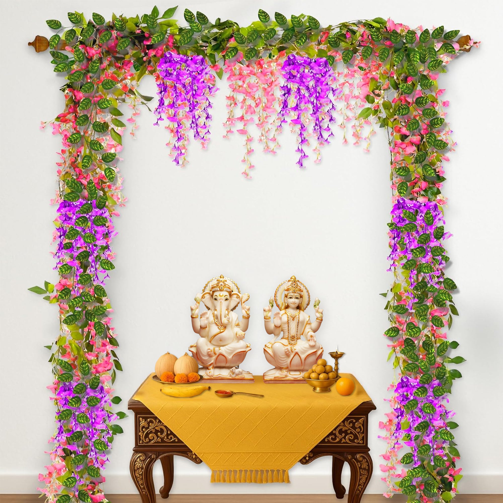 Pink Purple Diwali Decor