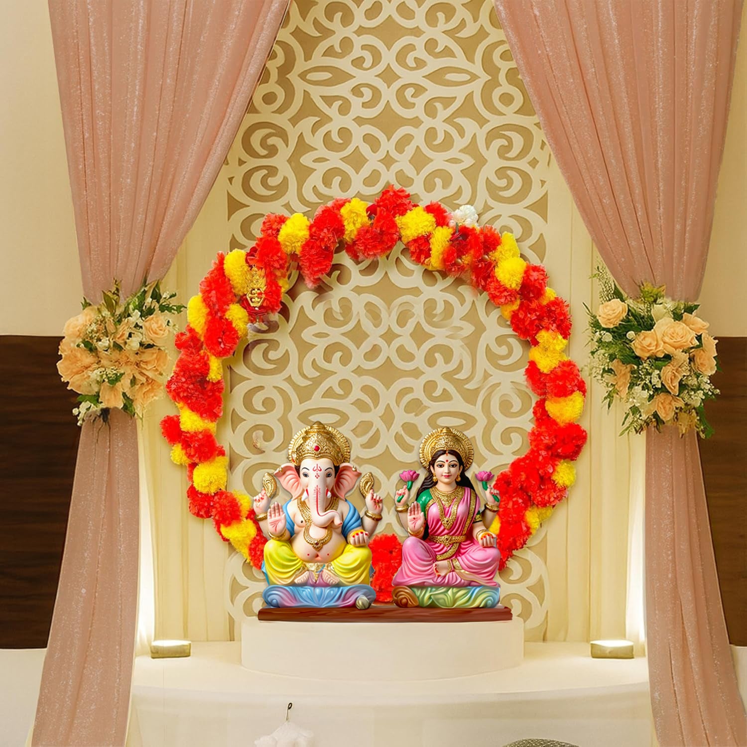 Diwali Festive Stand with Curtains