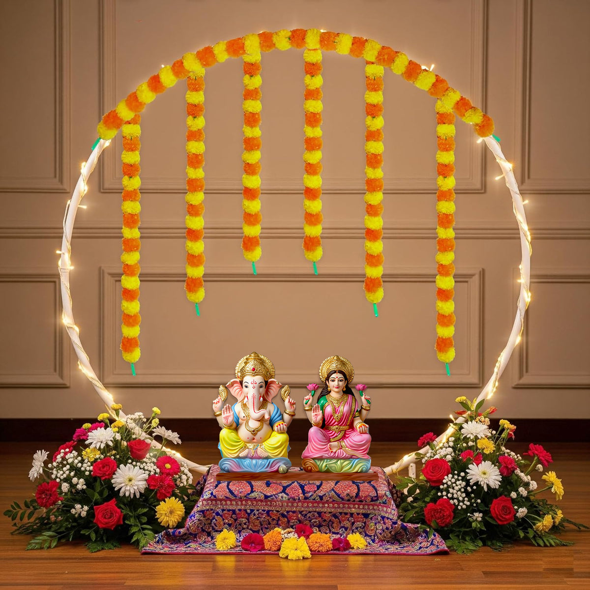 Diwali Marigold with Stand Decor Kit
