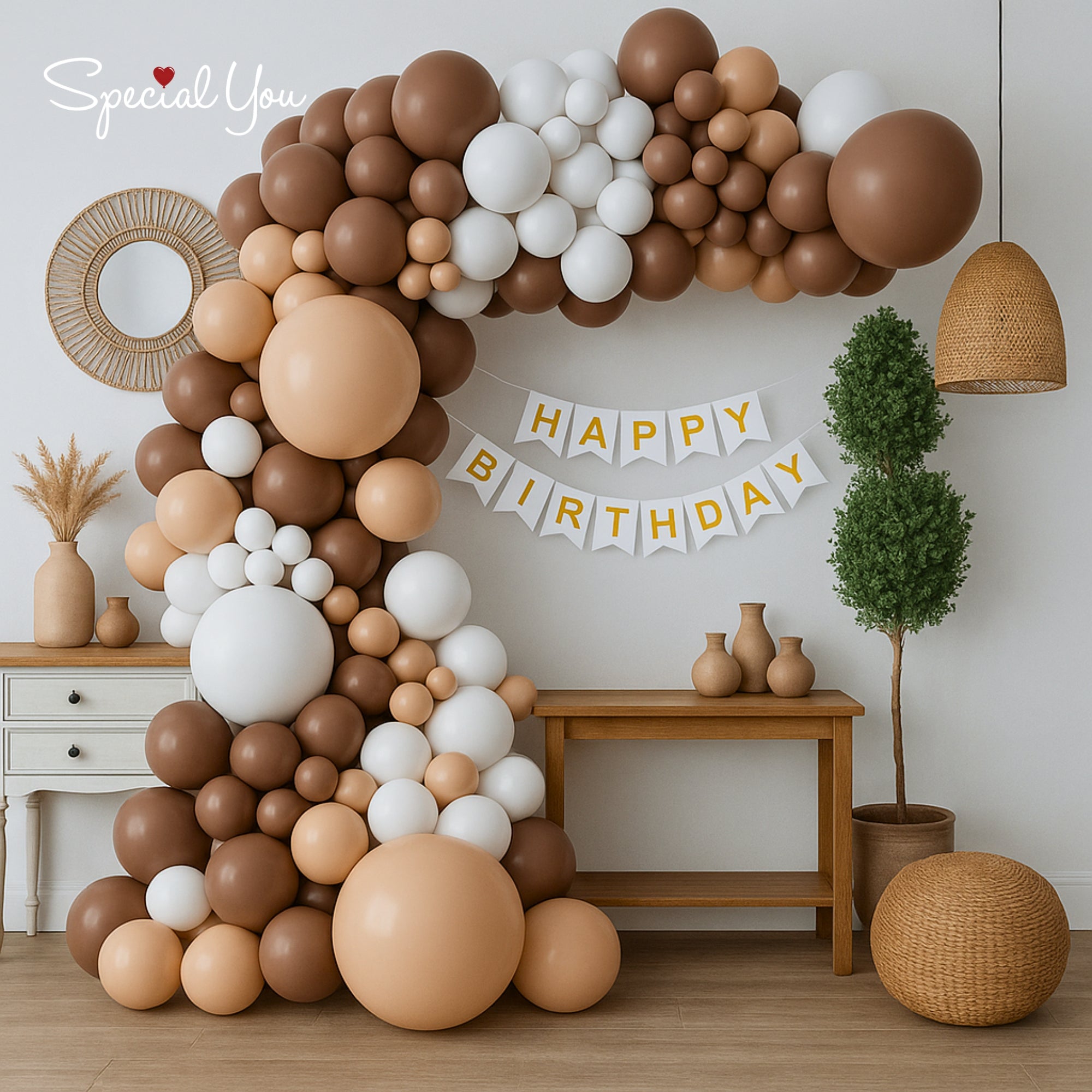 Rustic Brown Balloon Decoration