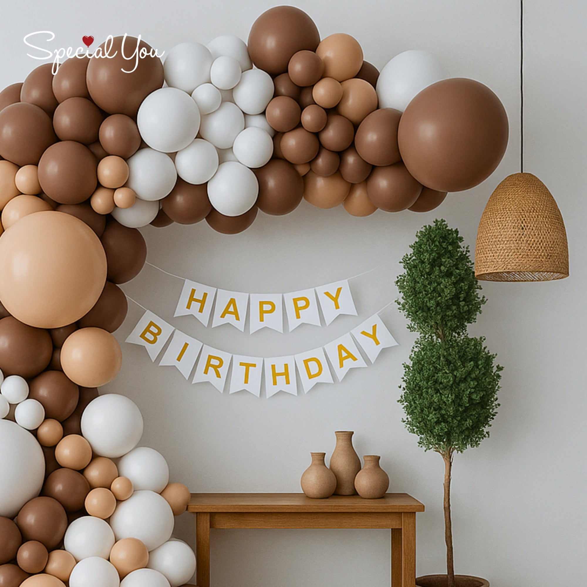 Rustic Brown Balloon Decoration