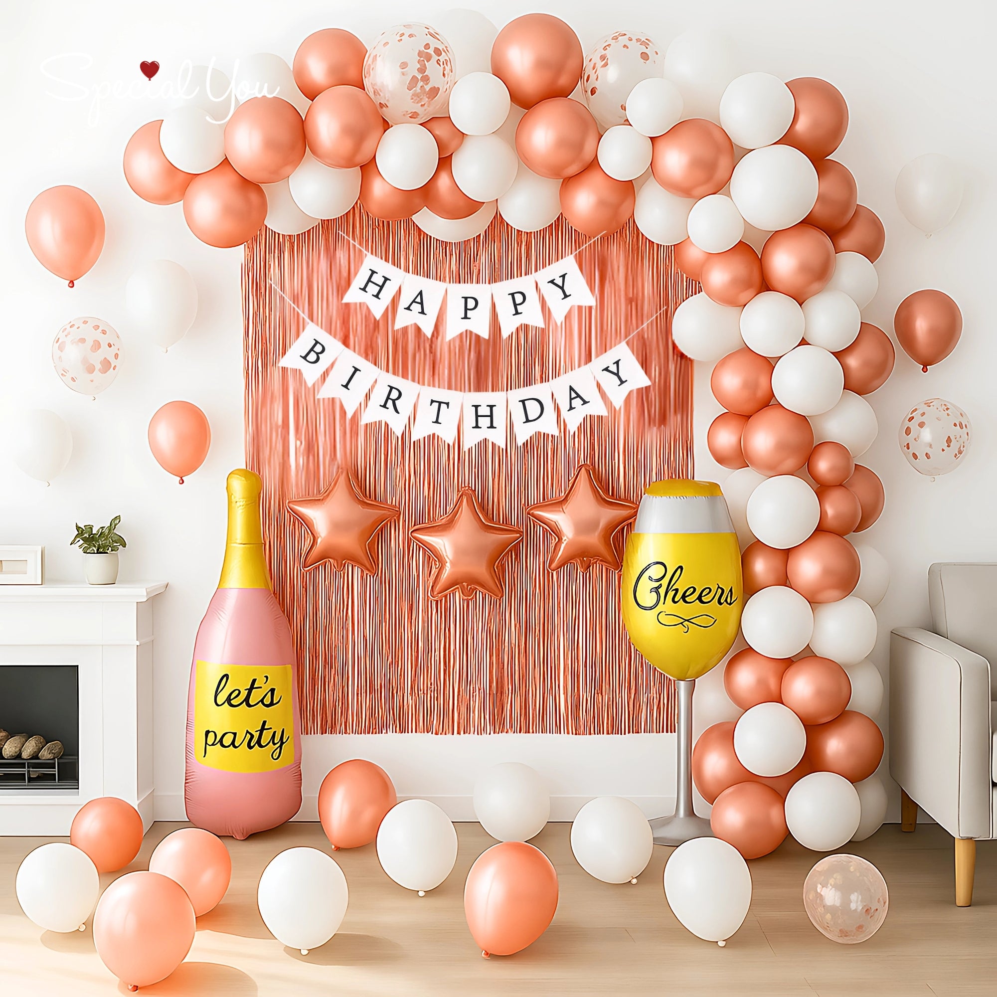 Rosé Cheers Party Decor
