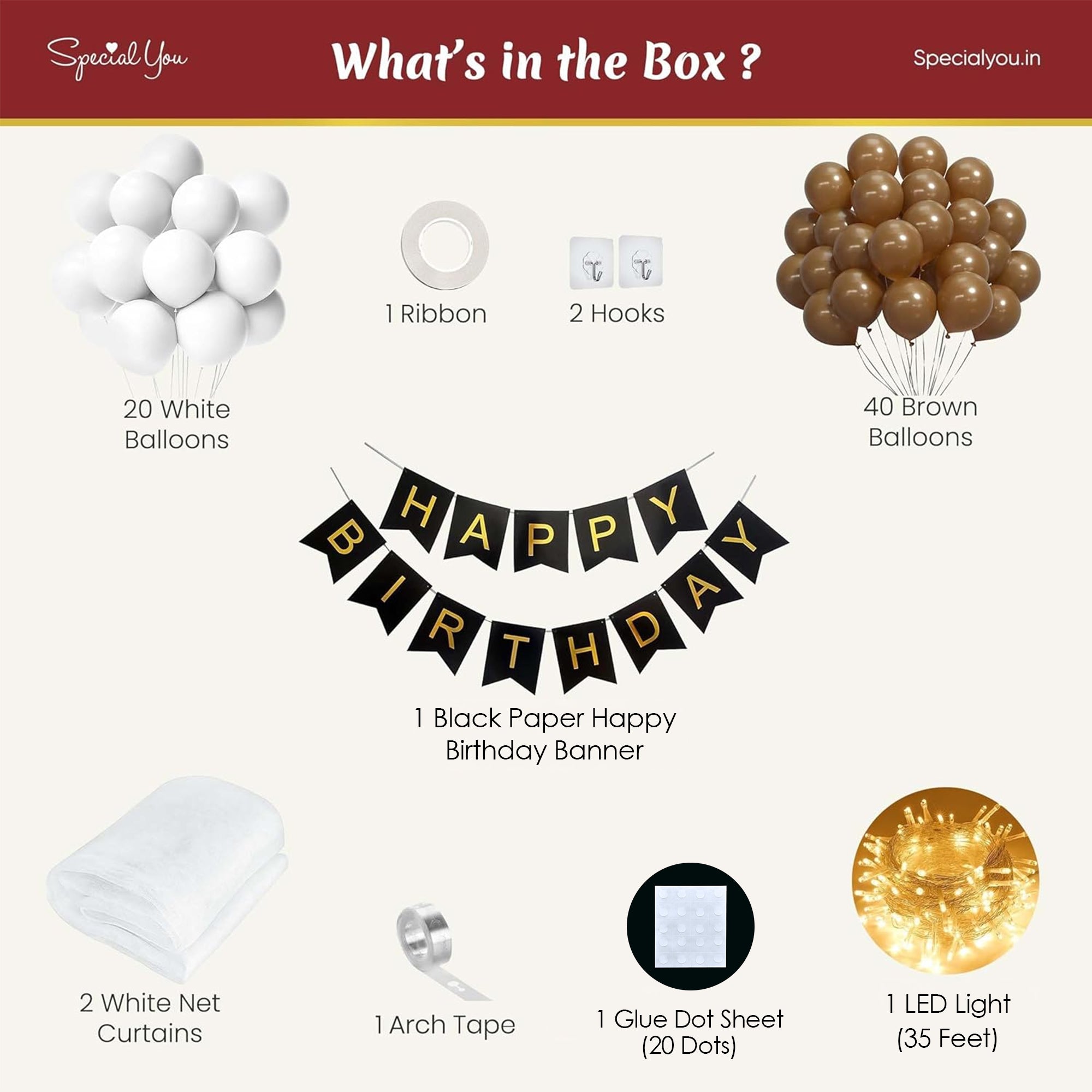Tempting Brown Theme with DIY Birthday kit