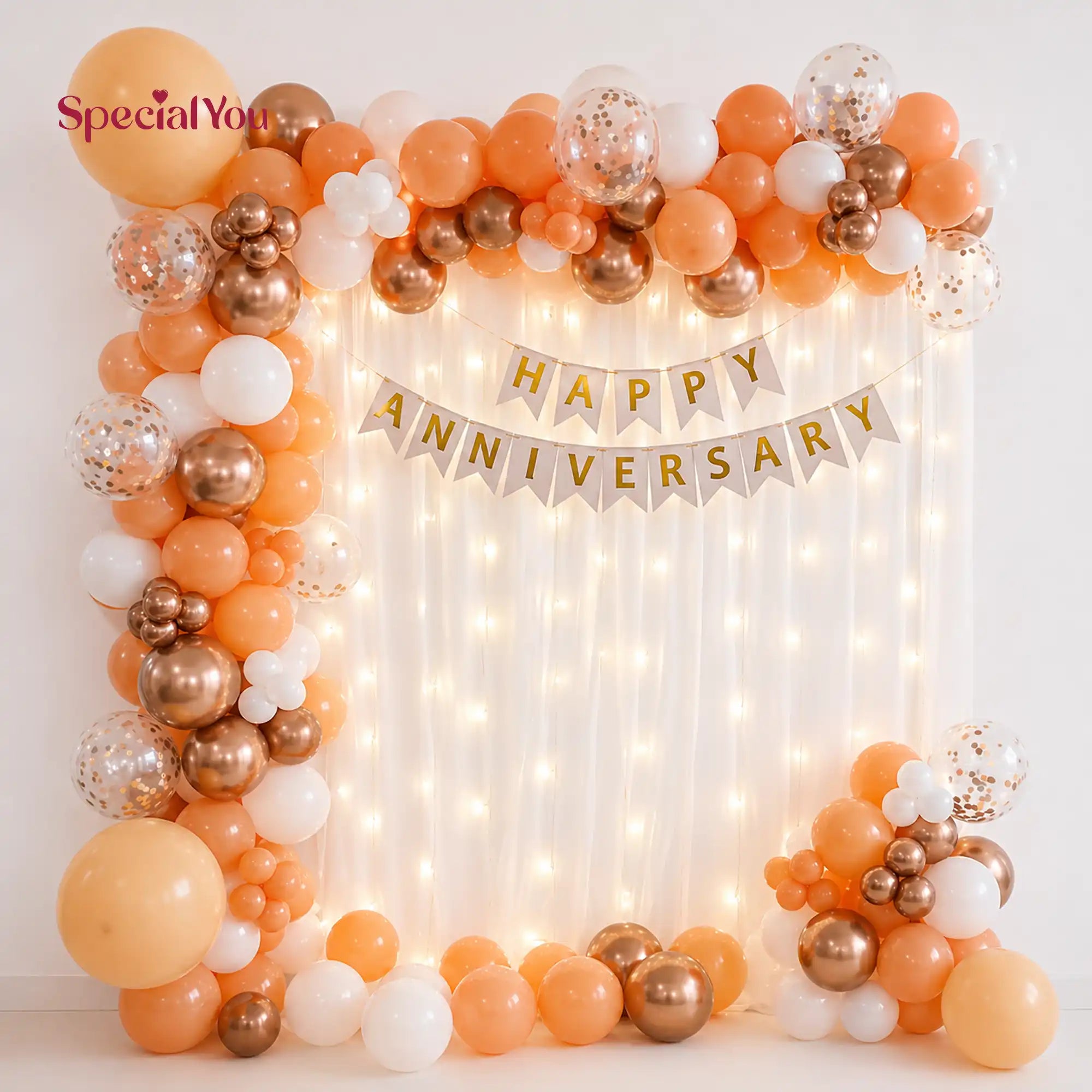 Peachy Love Anniversary Decor