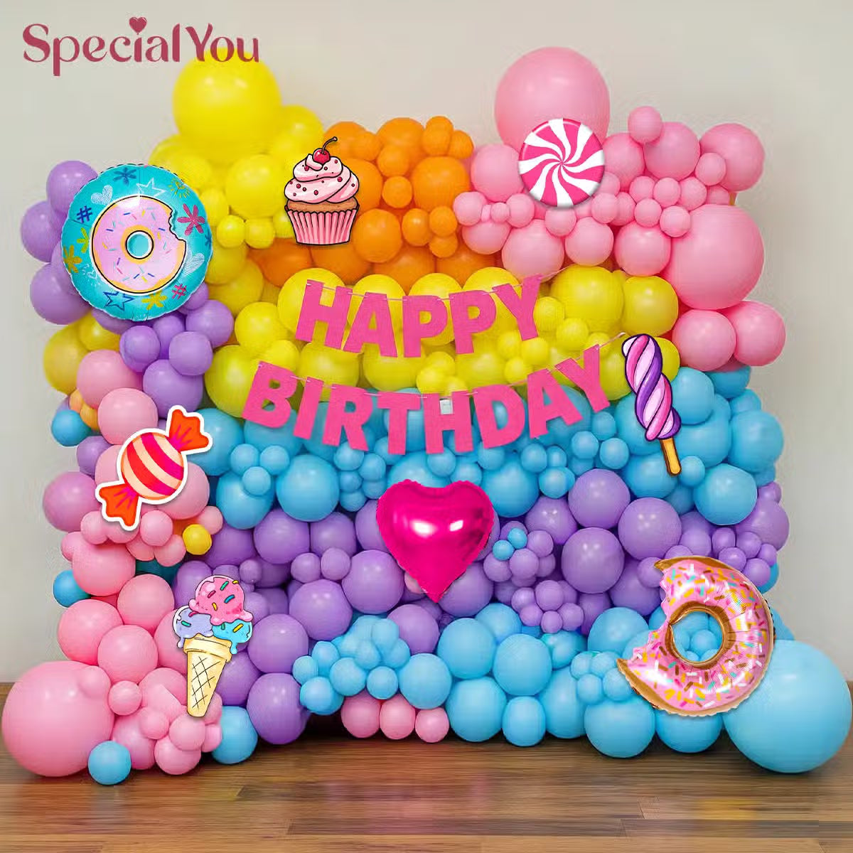 Candyland Birthday Balloon Decor