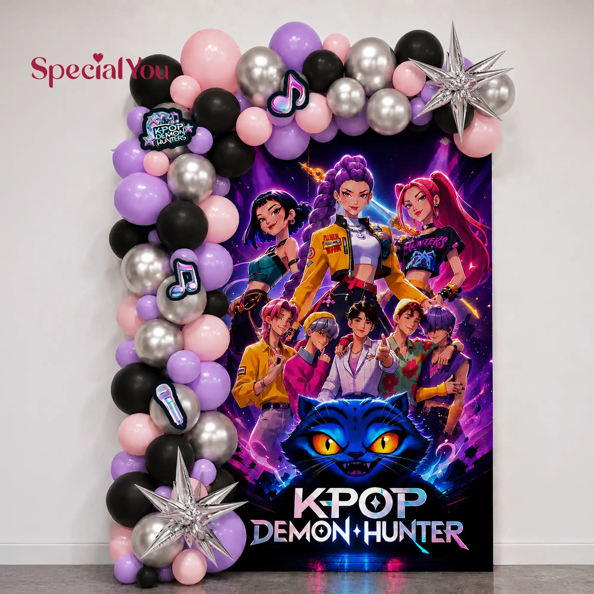 K-Pop Demon Hunter Them Birthday Decoration