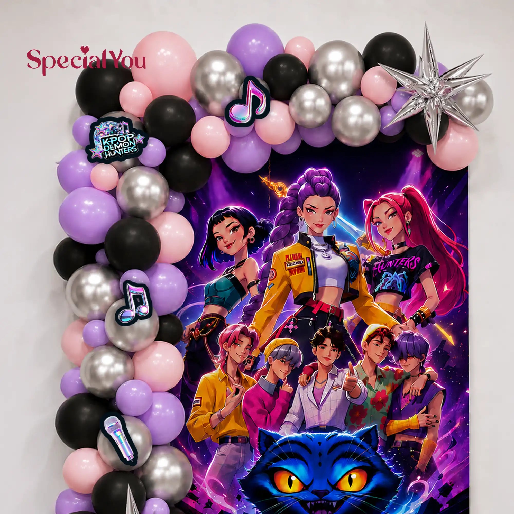 K-Pop Demon Hunter Them Birthday Decoration