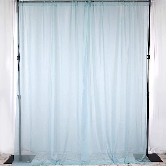 blue net sheer backdrop cloth