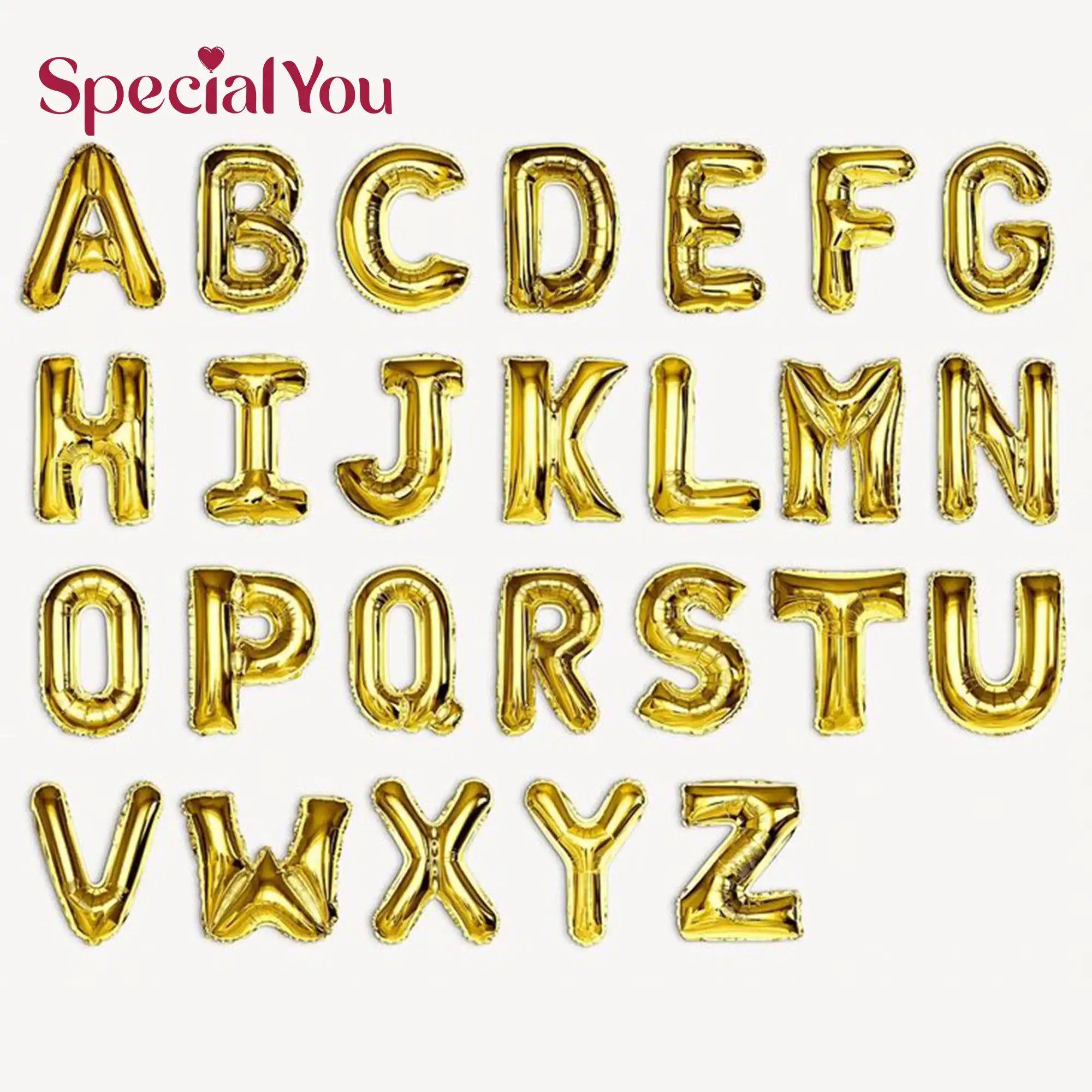 Addon 16 inches Letter foil balloons (each Rs.50)