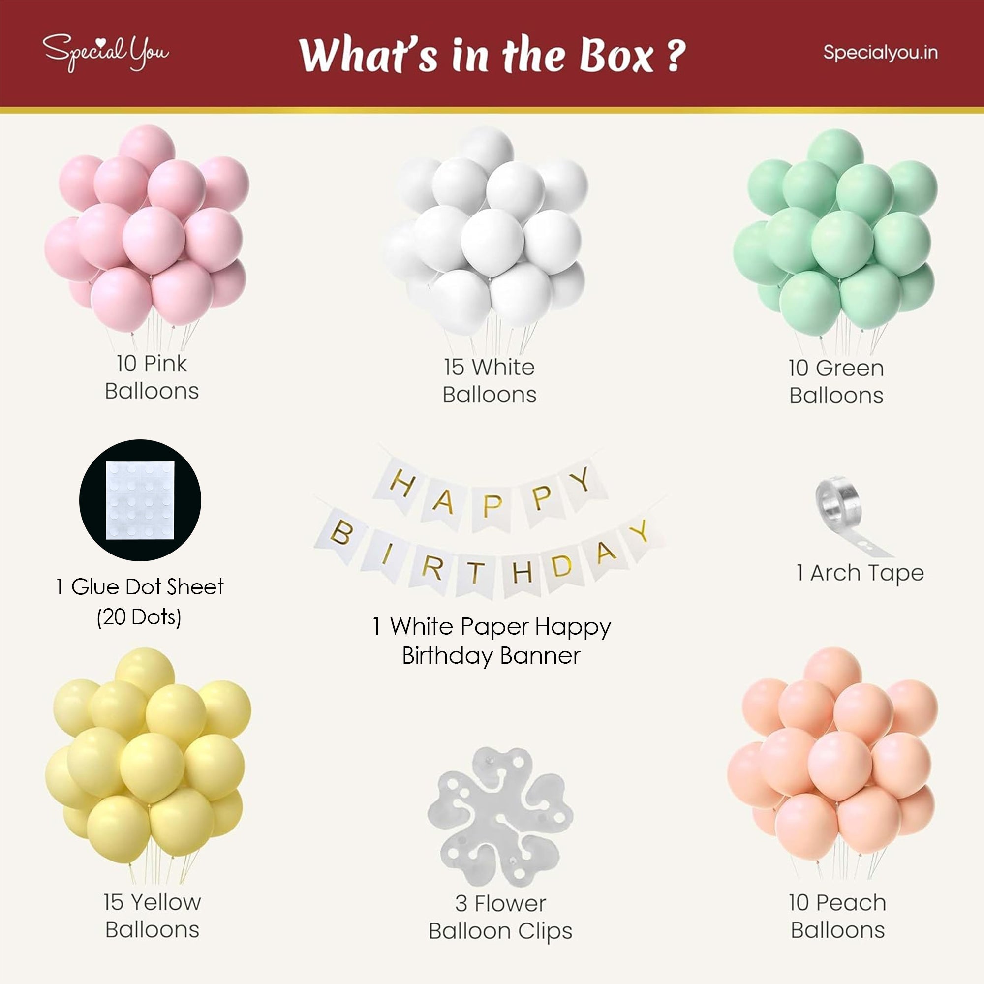 Pastel Theme birthday decoration item for girls with pastel balloons