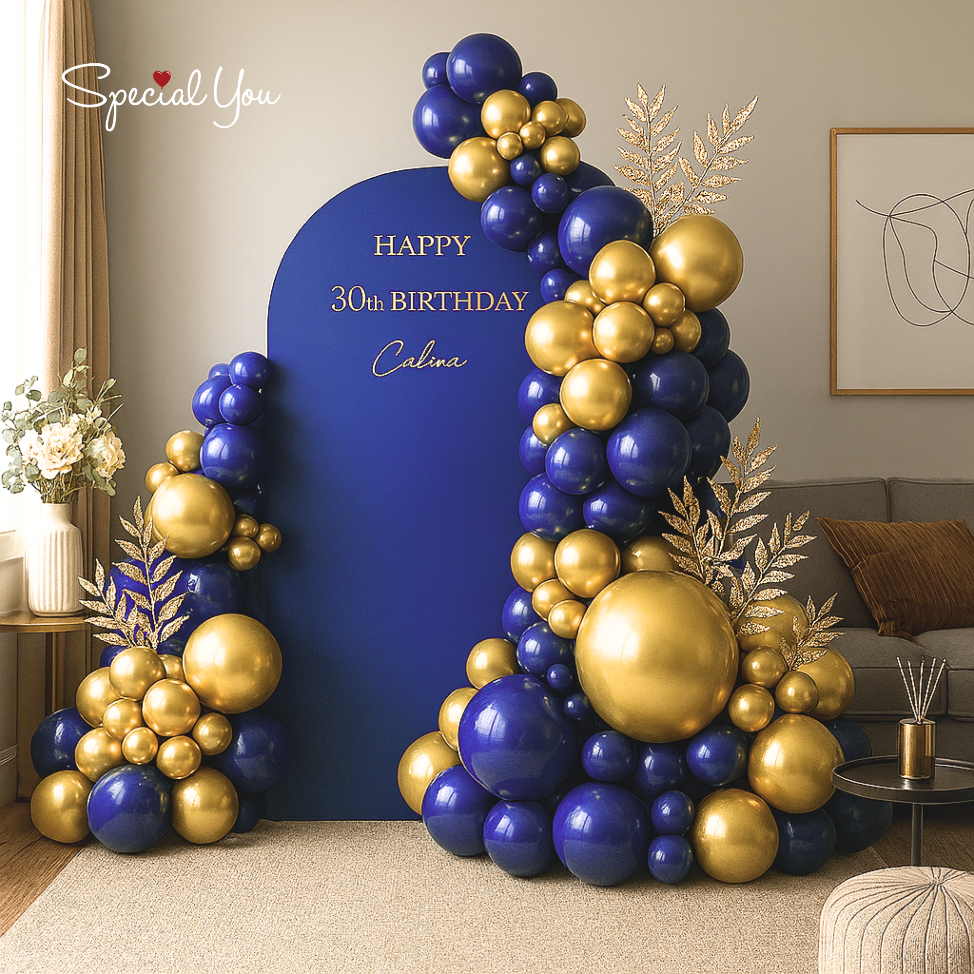 Royal Navy & Gold Luxe Decor