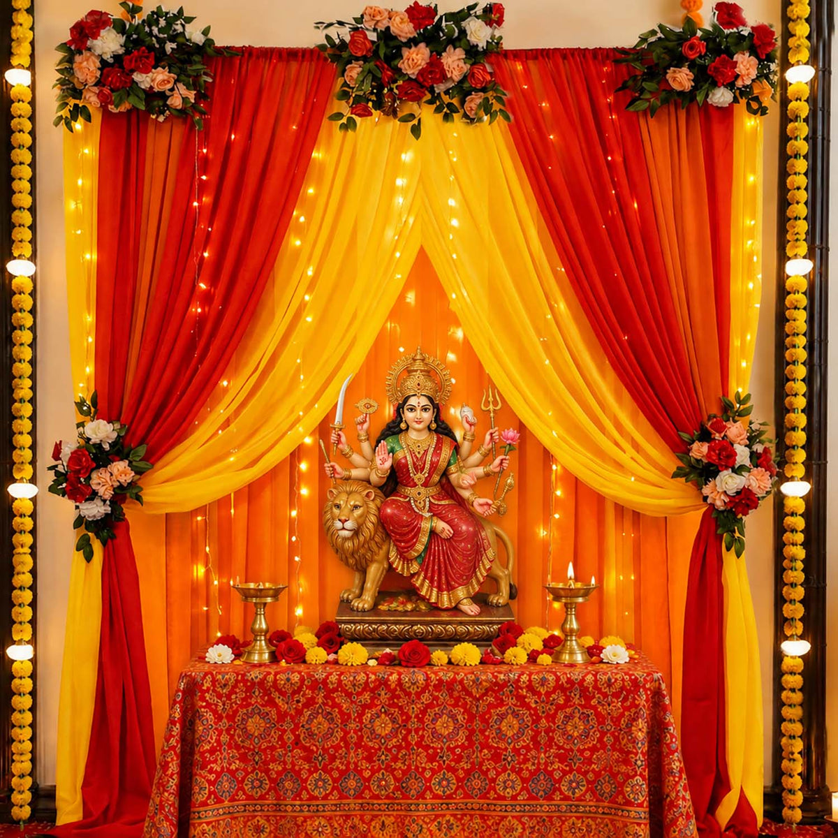 Gorgeous Backdrop Curtains with Lights Decor Kit