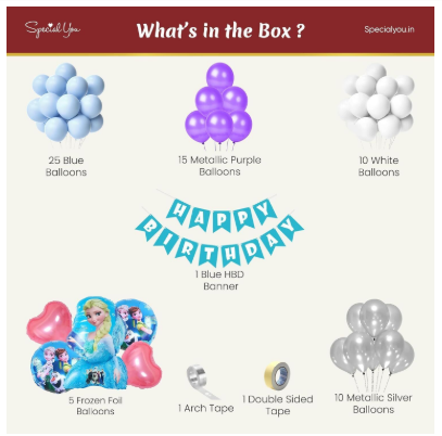 Frozen-themed DIY Birthday Decoration Kit For Girls
