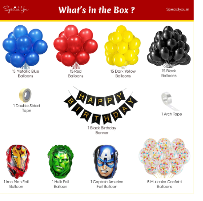 Avengers Theme Birthday Decor kit