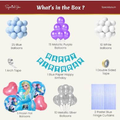 Frozen Theme DIY Birthday Decor Kit